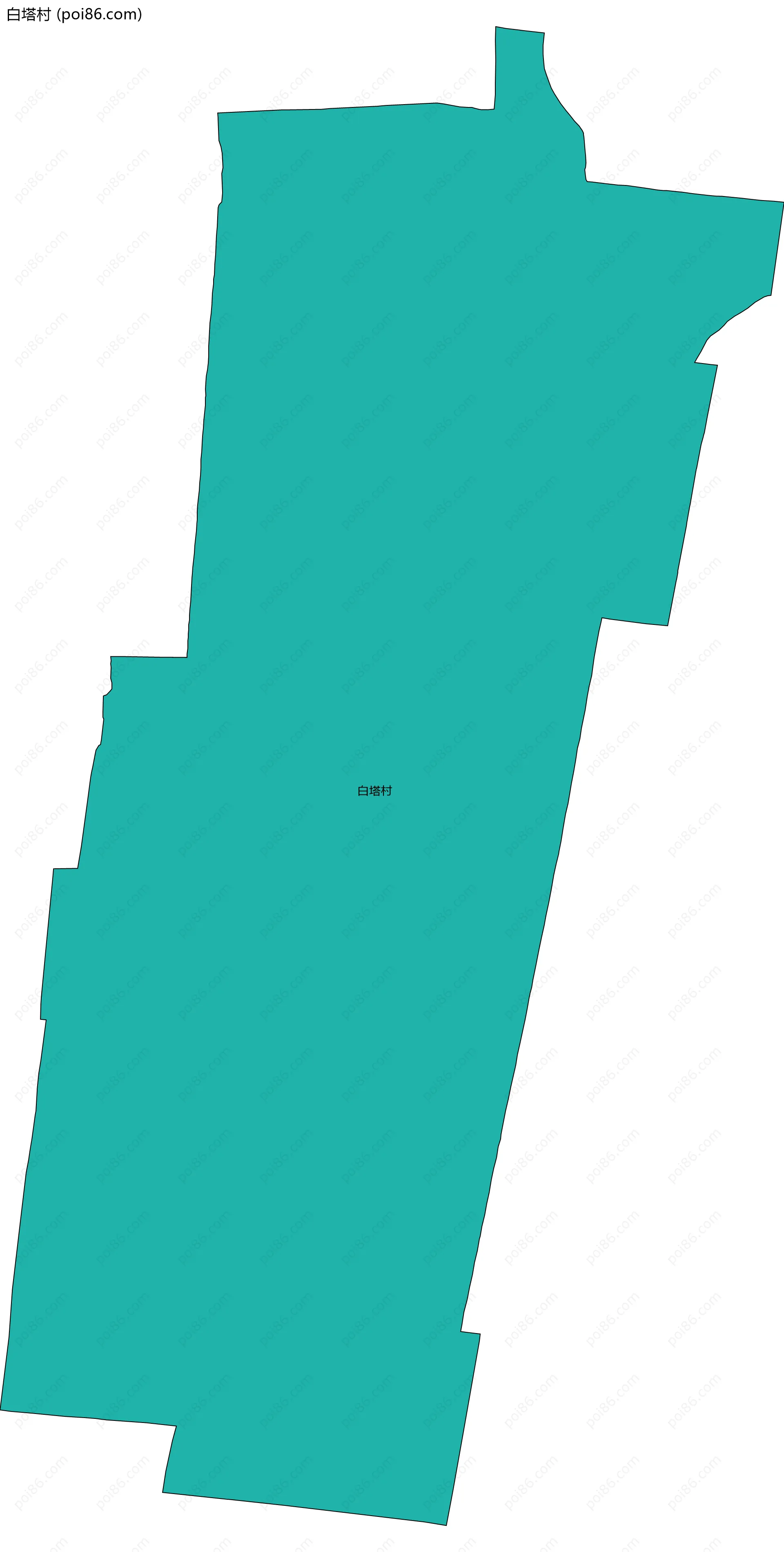 白塔村边界地图