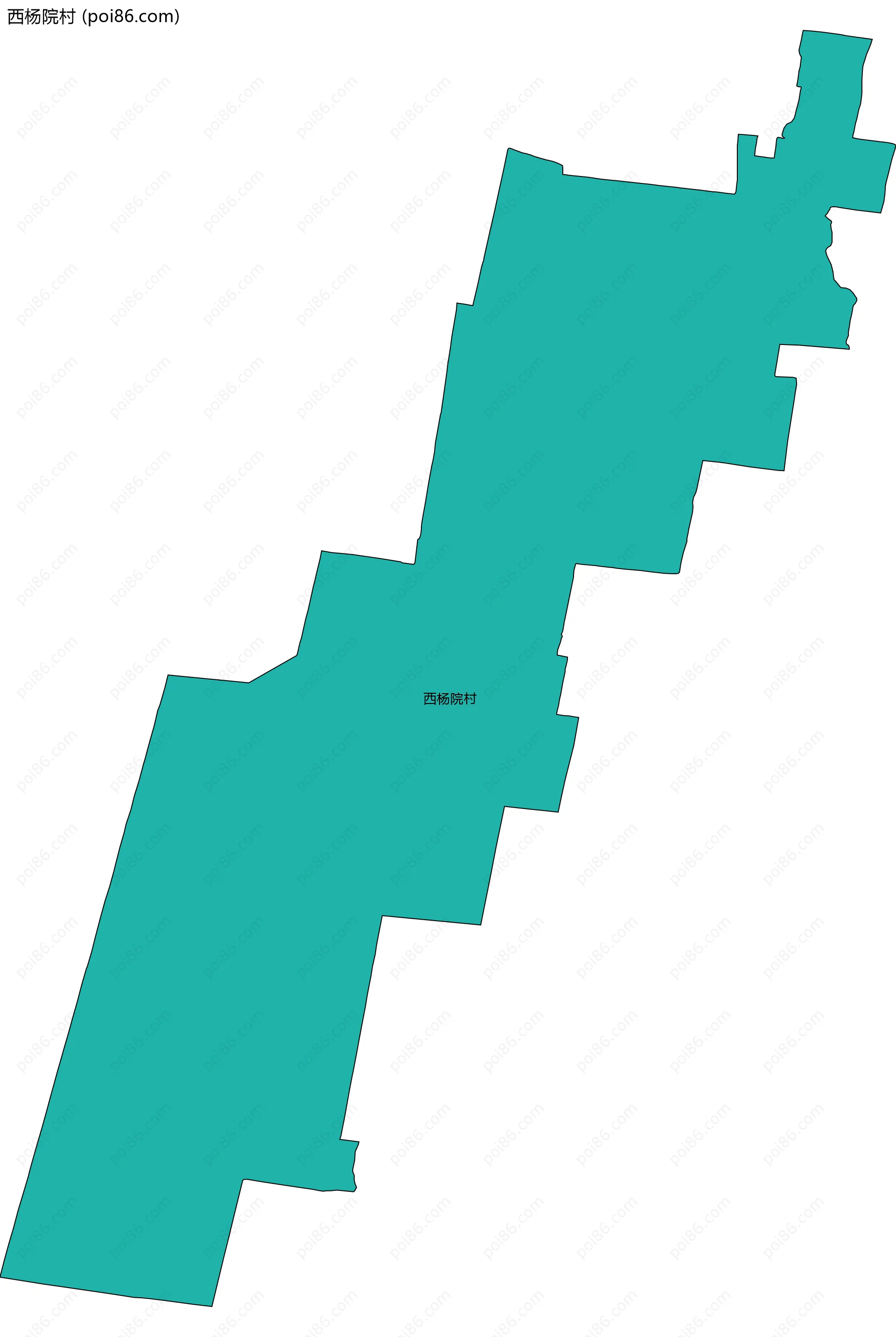 西杨院村边界地图