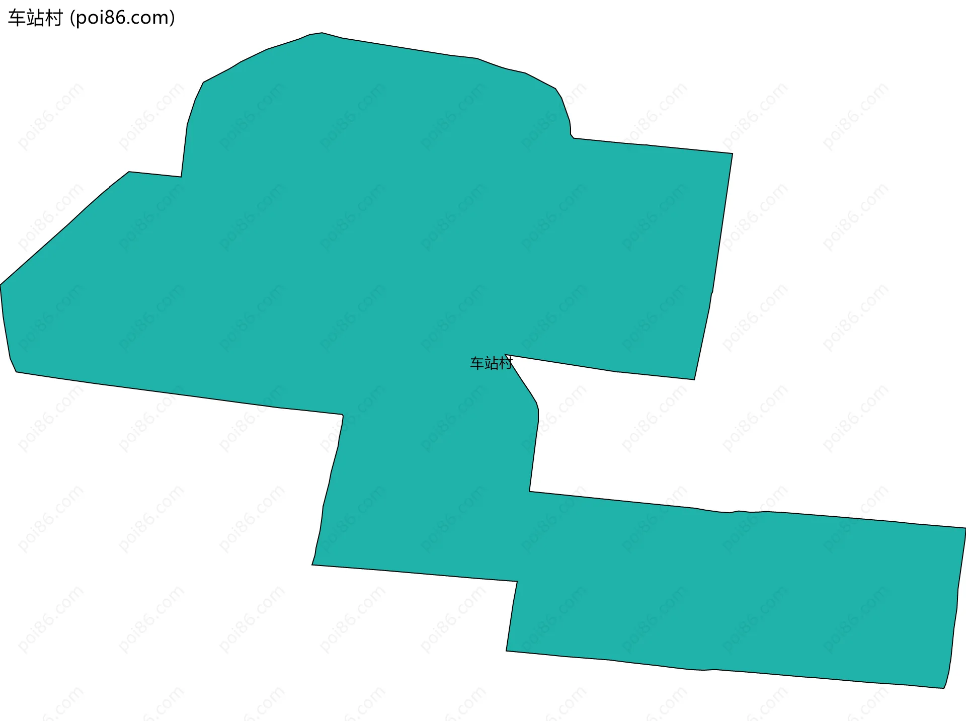 车站村边界地图