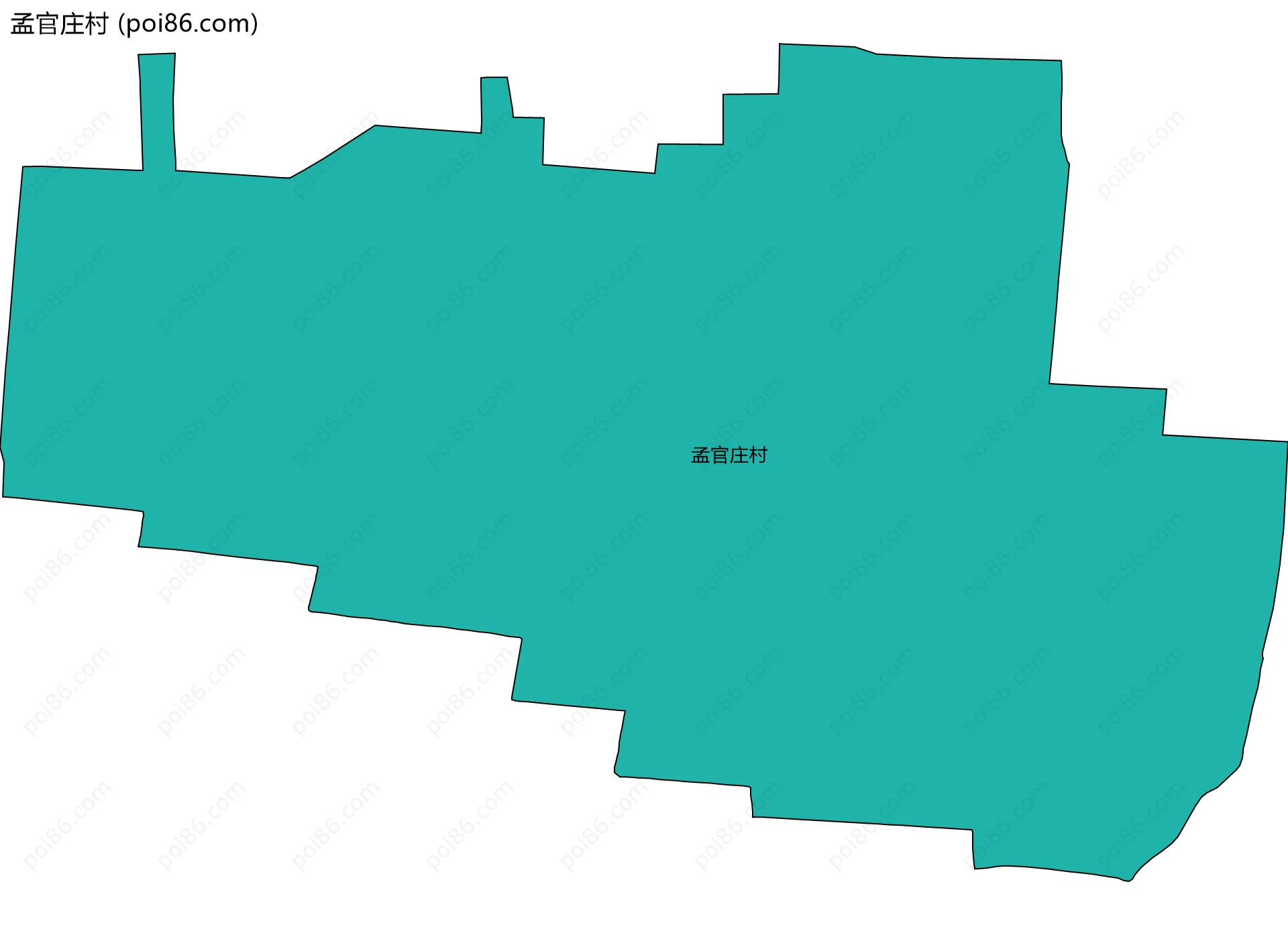 孟官庄村边界地图