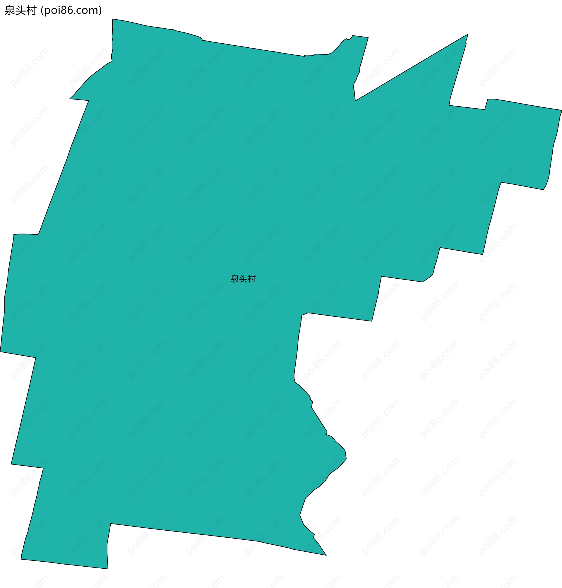 泉头村边界地图