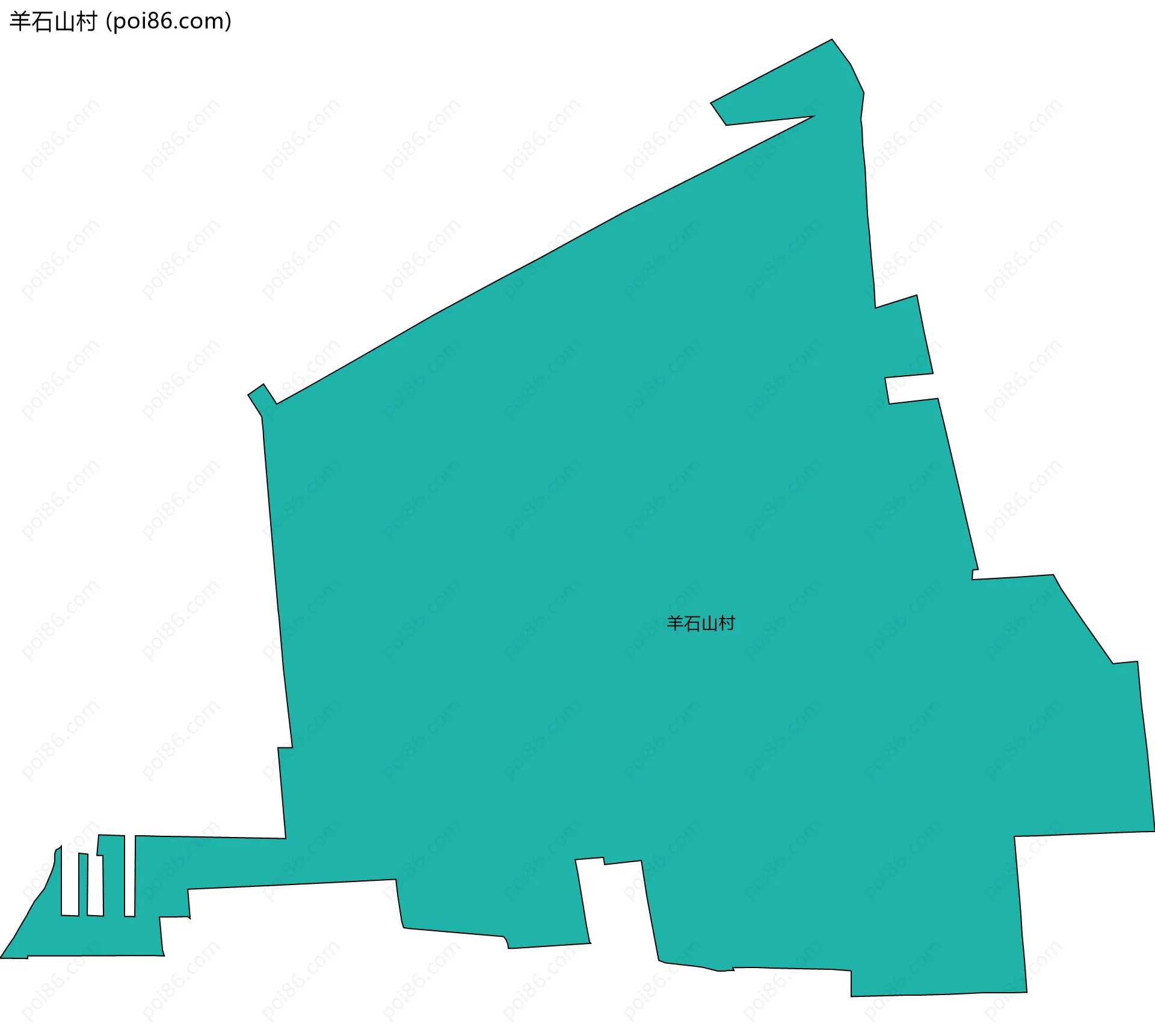 羊石山村边界地图