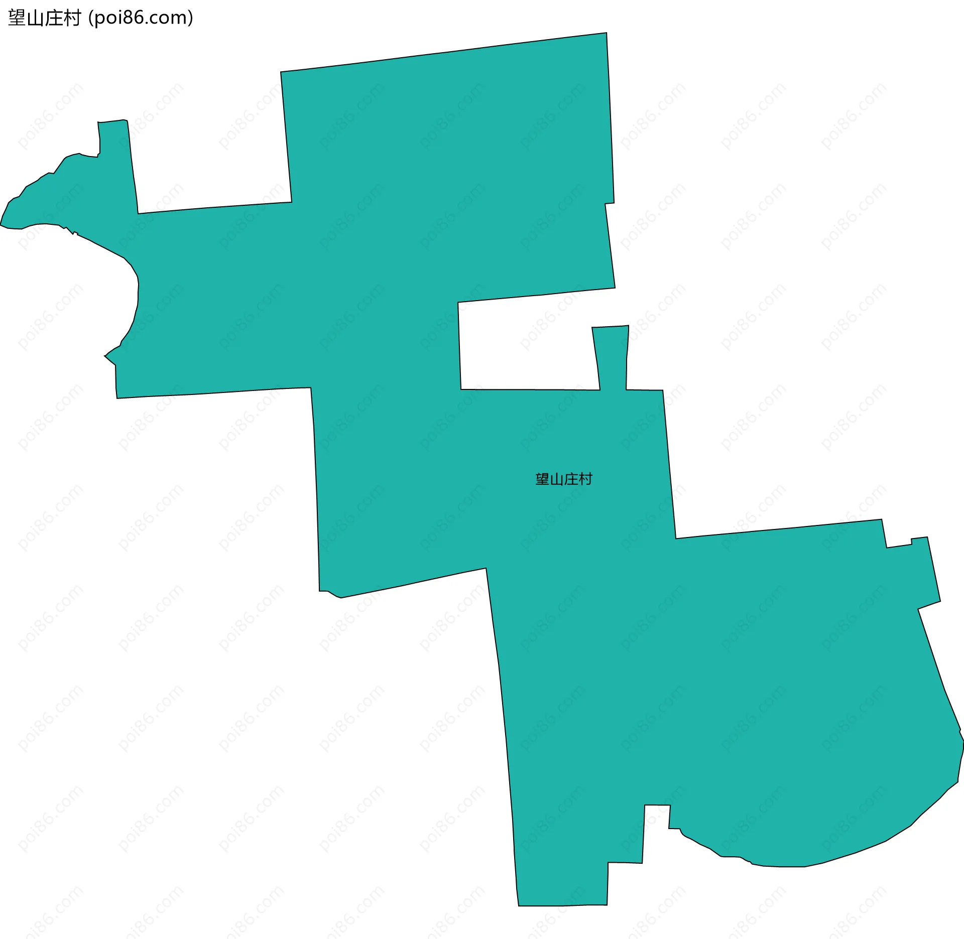 望山庄村边界地图