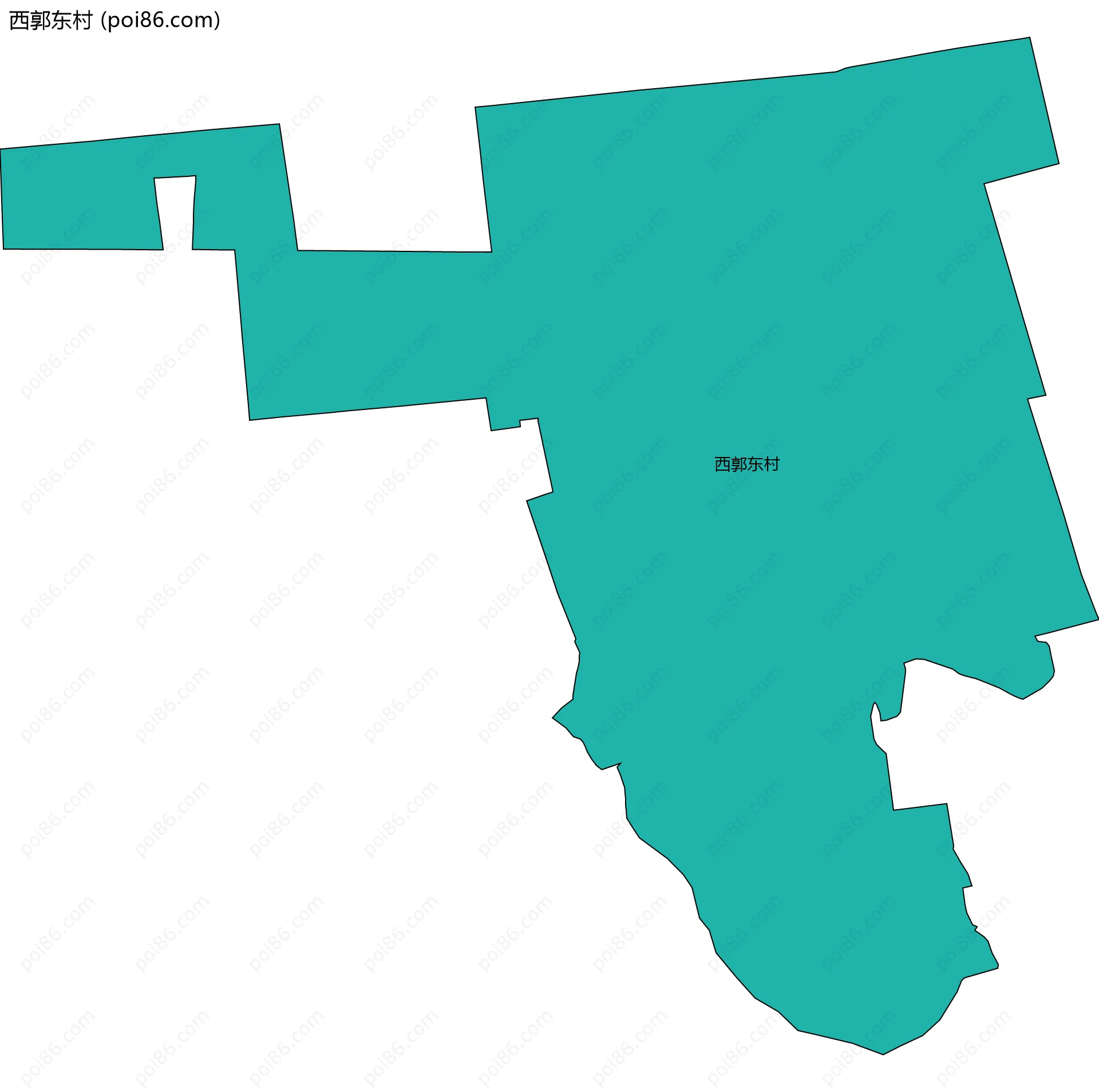 西郭东村边界地图