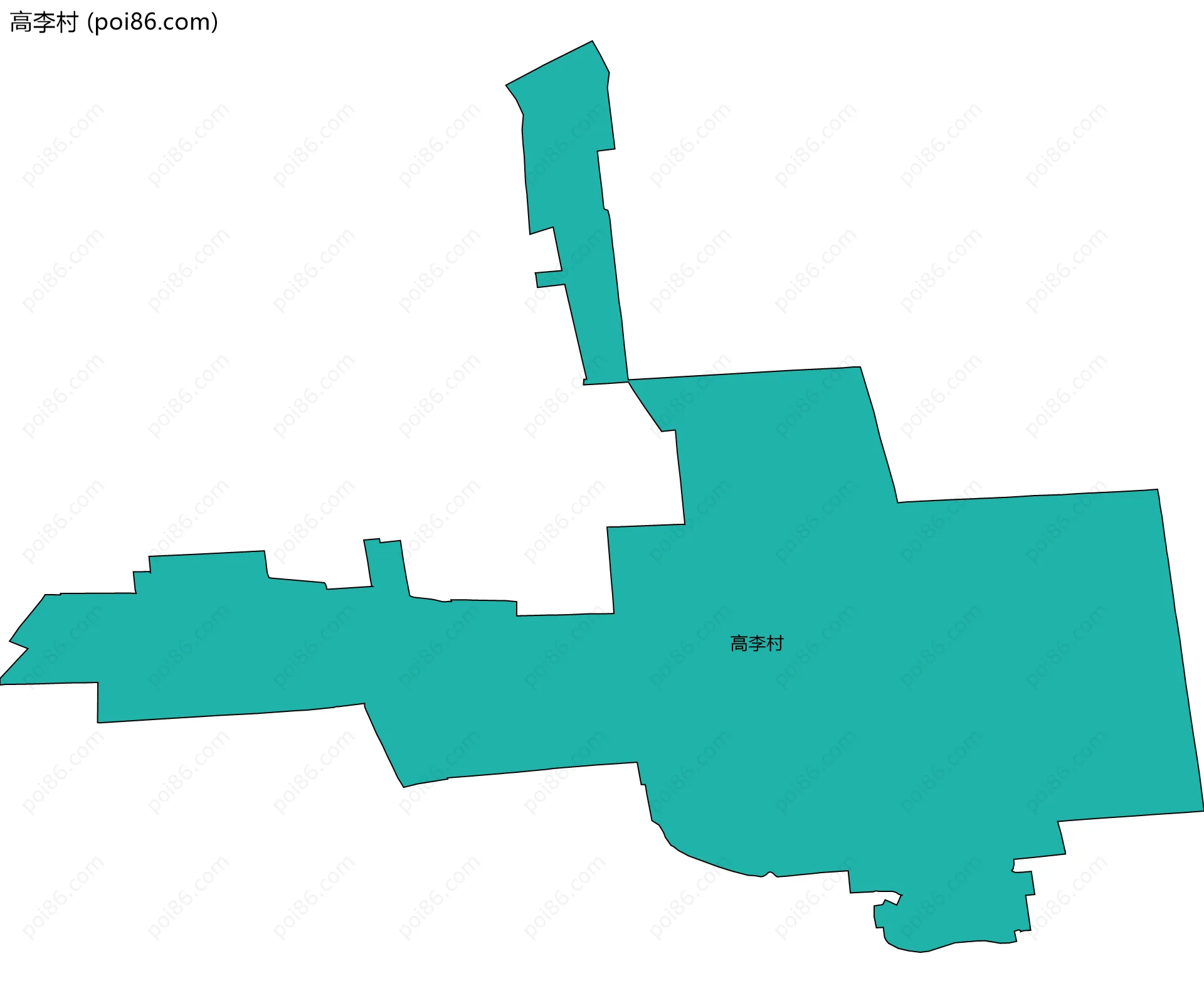 高李村边界地图