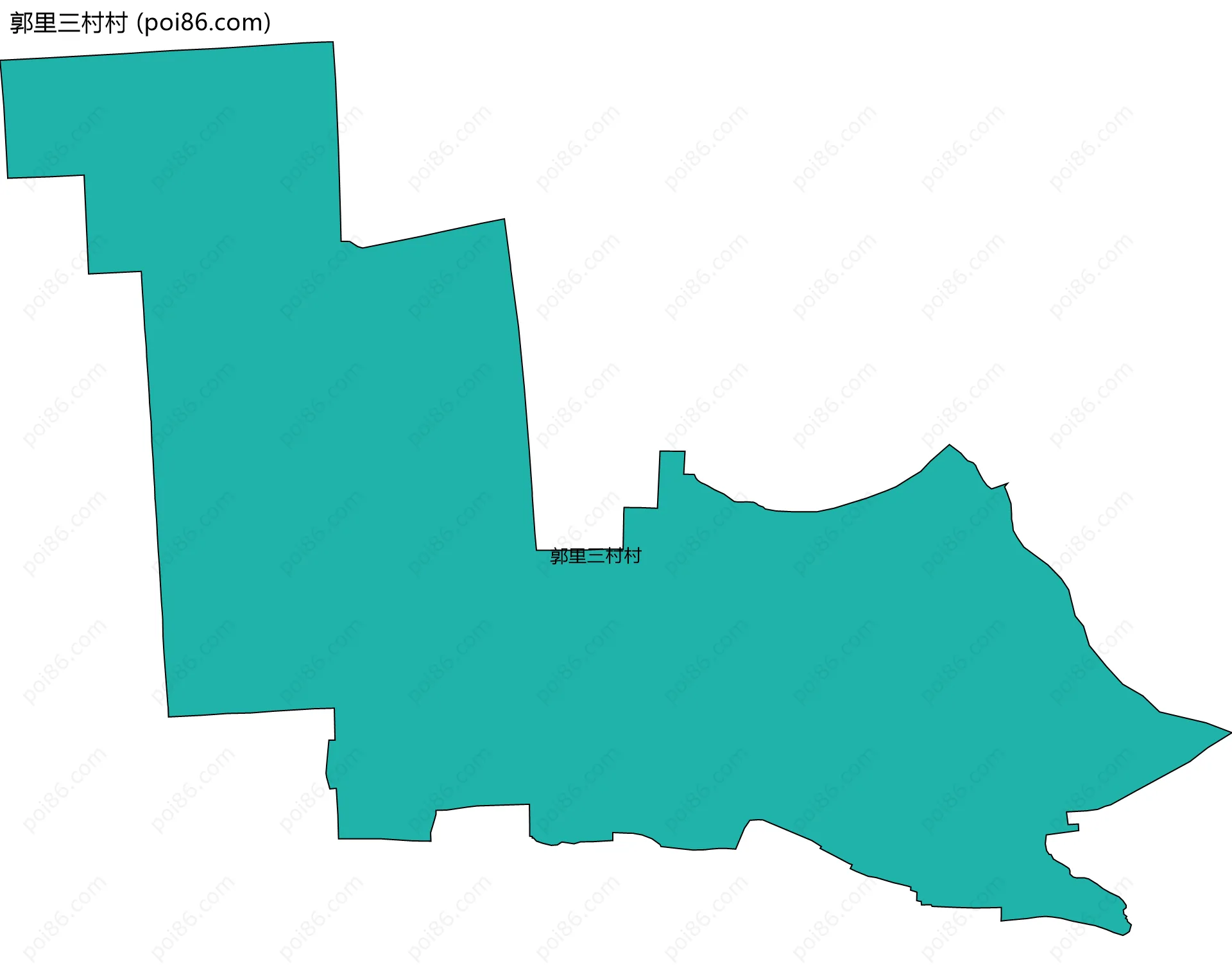 郭里三村村边界地图