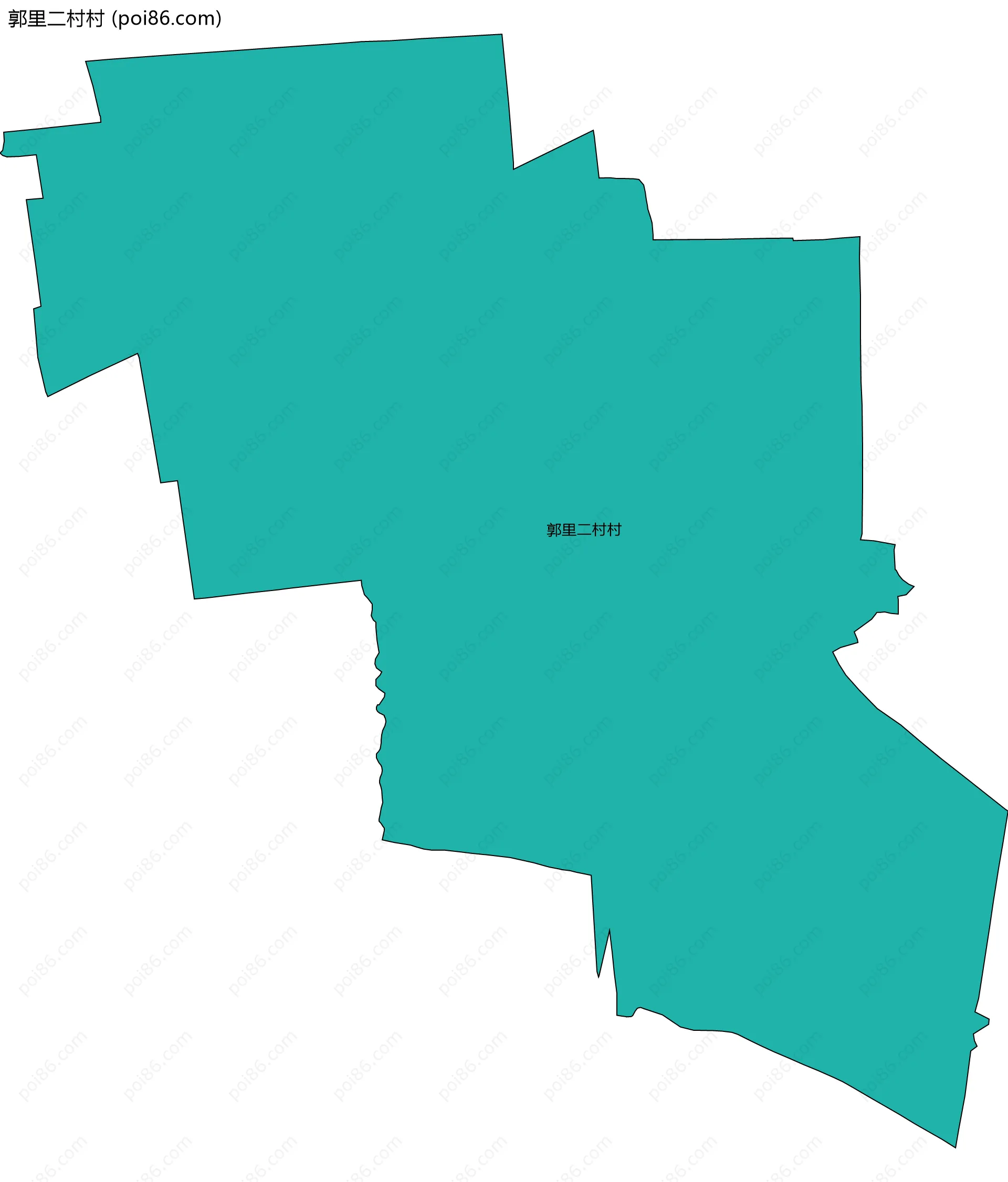 郭里二村村边界地图