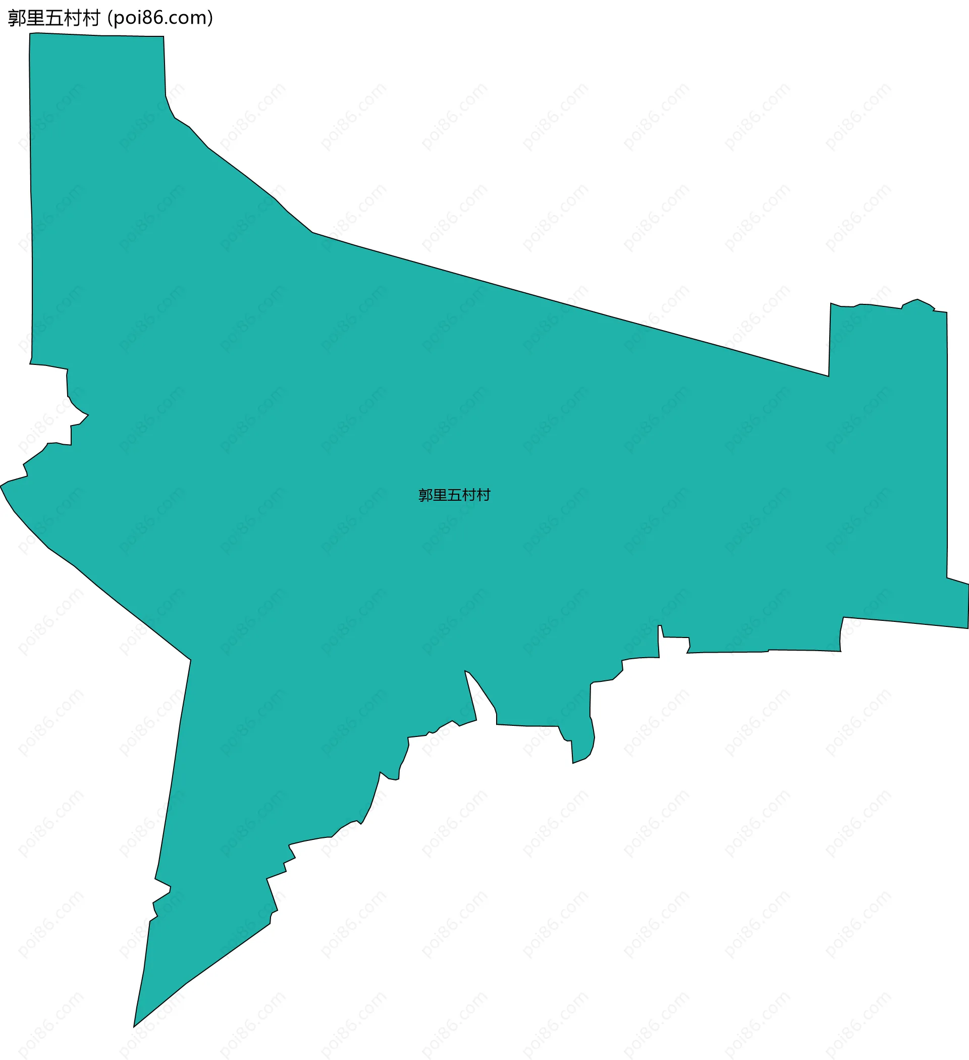 郭里五村村边界地图