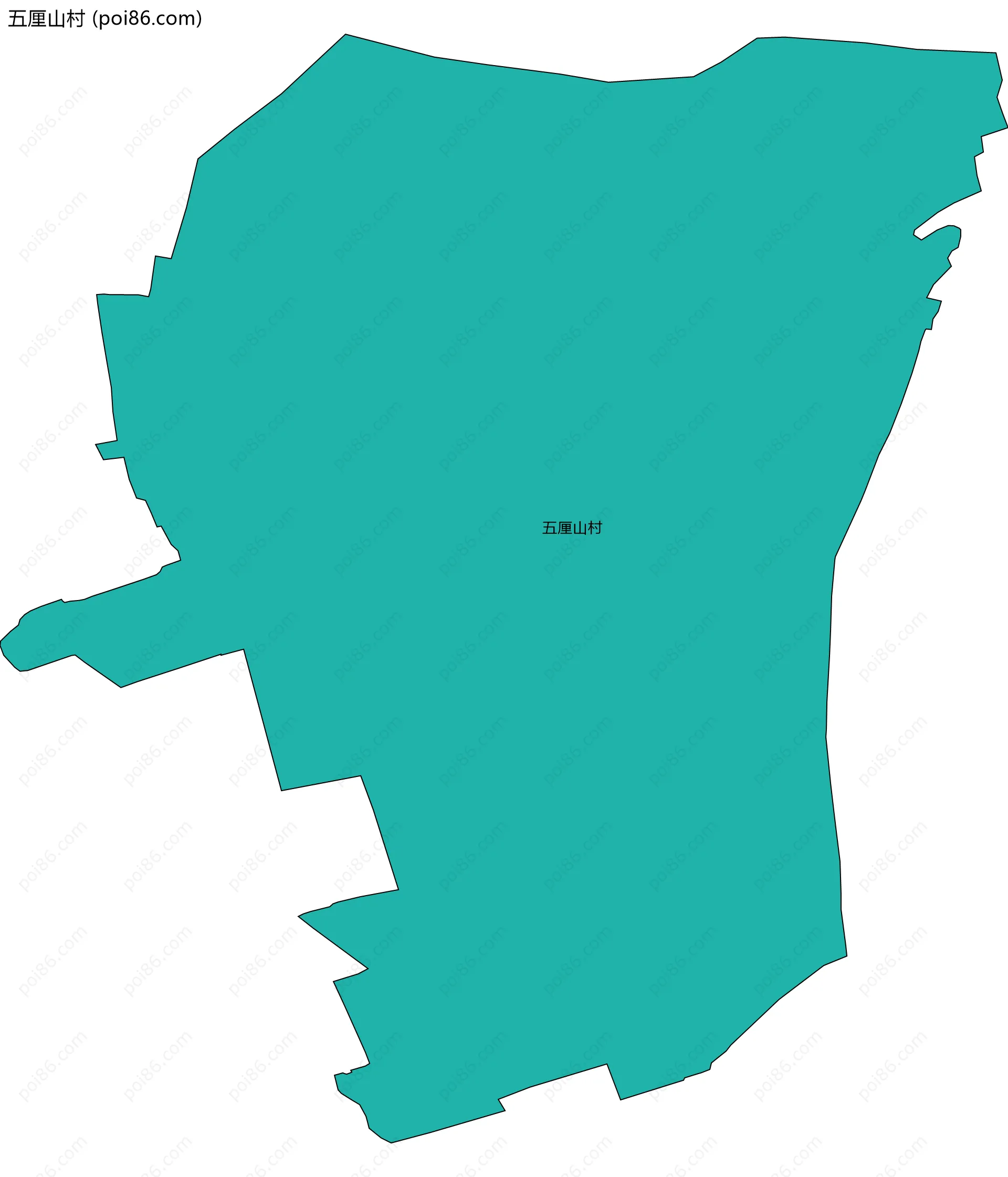 五厘山村边界地图