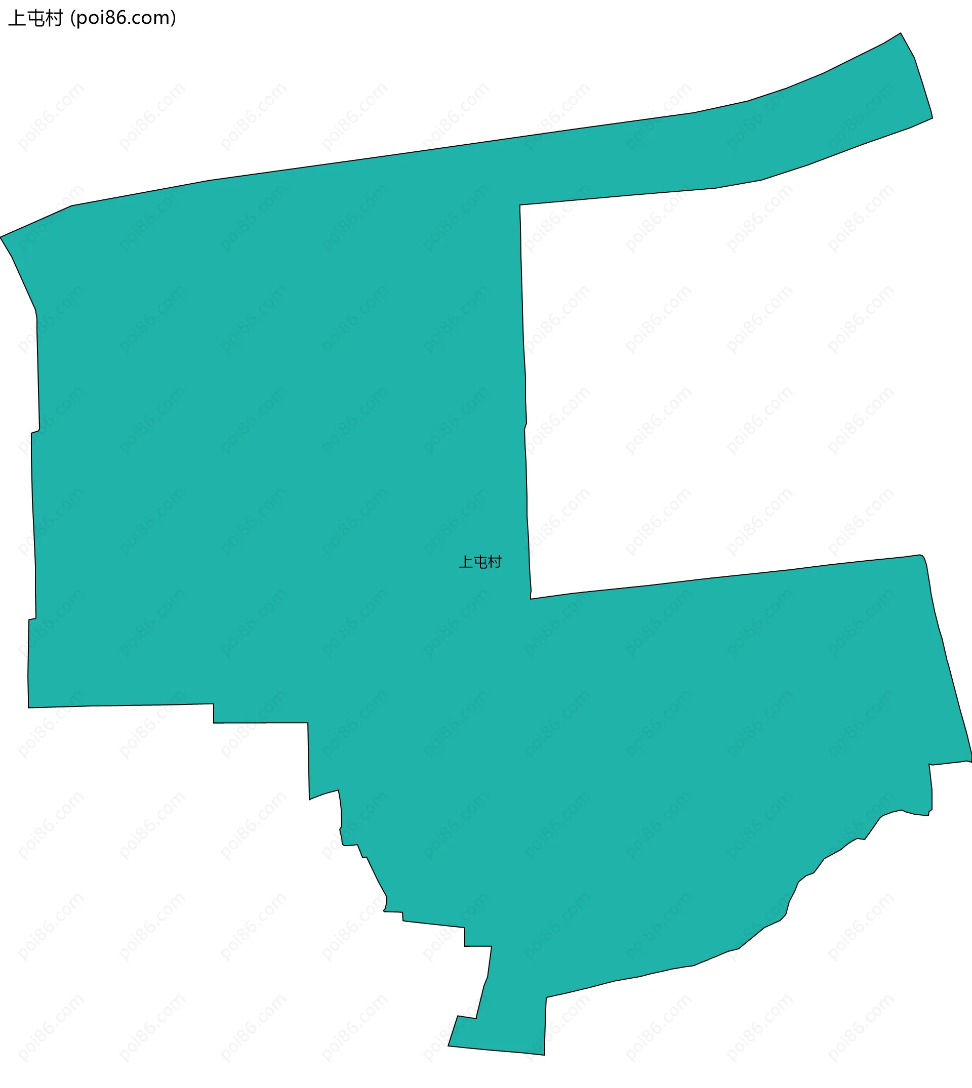 上屯村边界地图