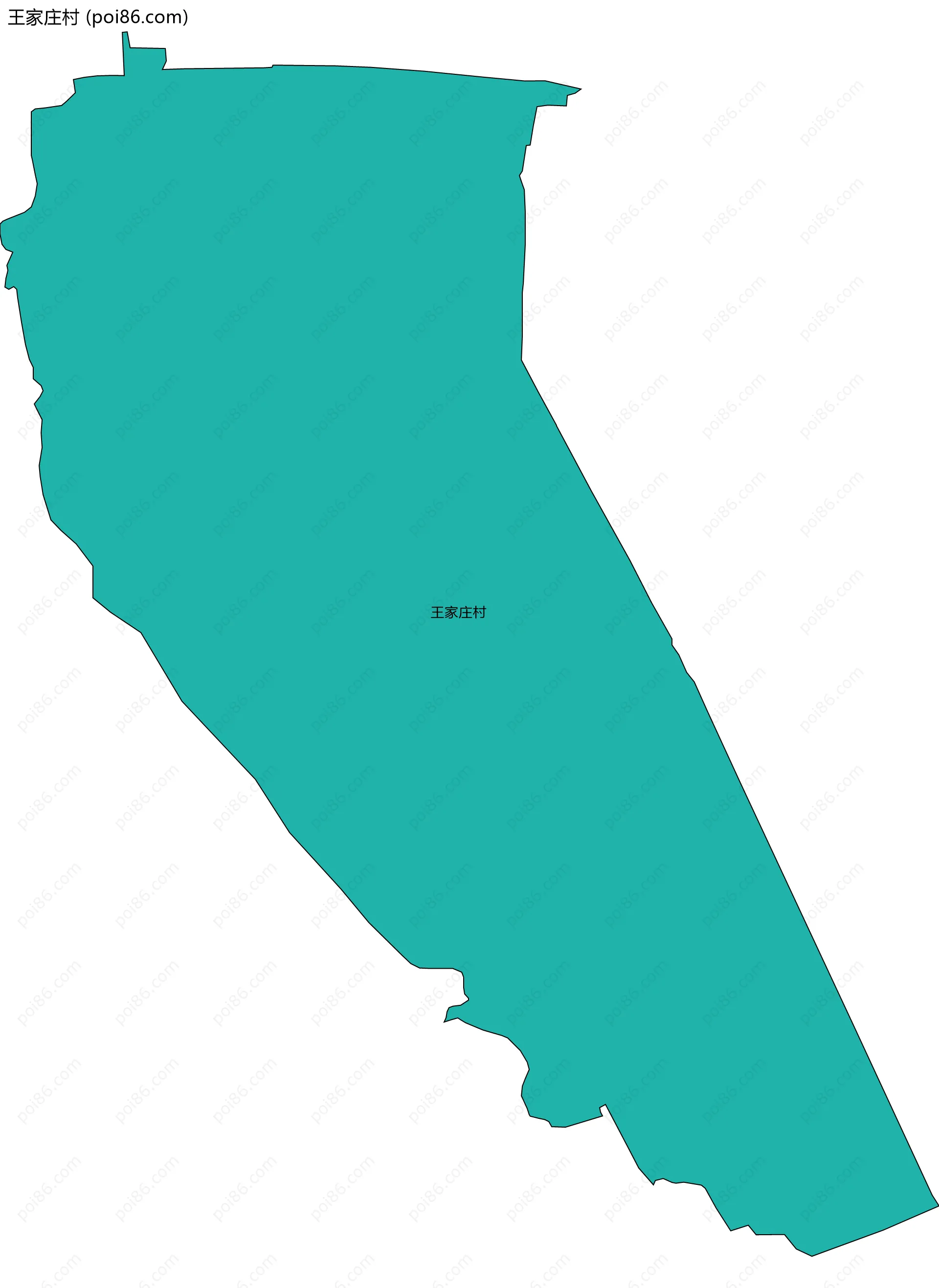 王家庄村边界地图