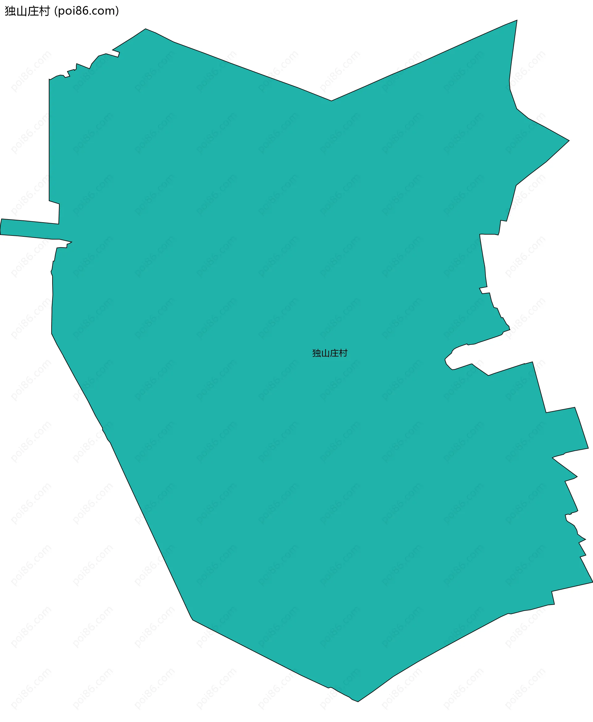 独山庄村边界地图