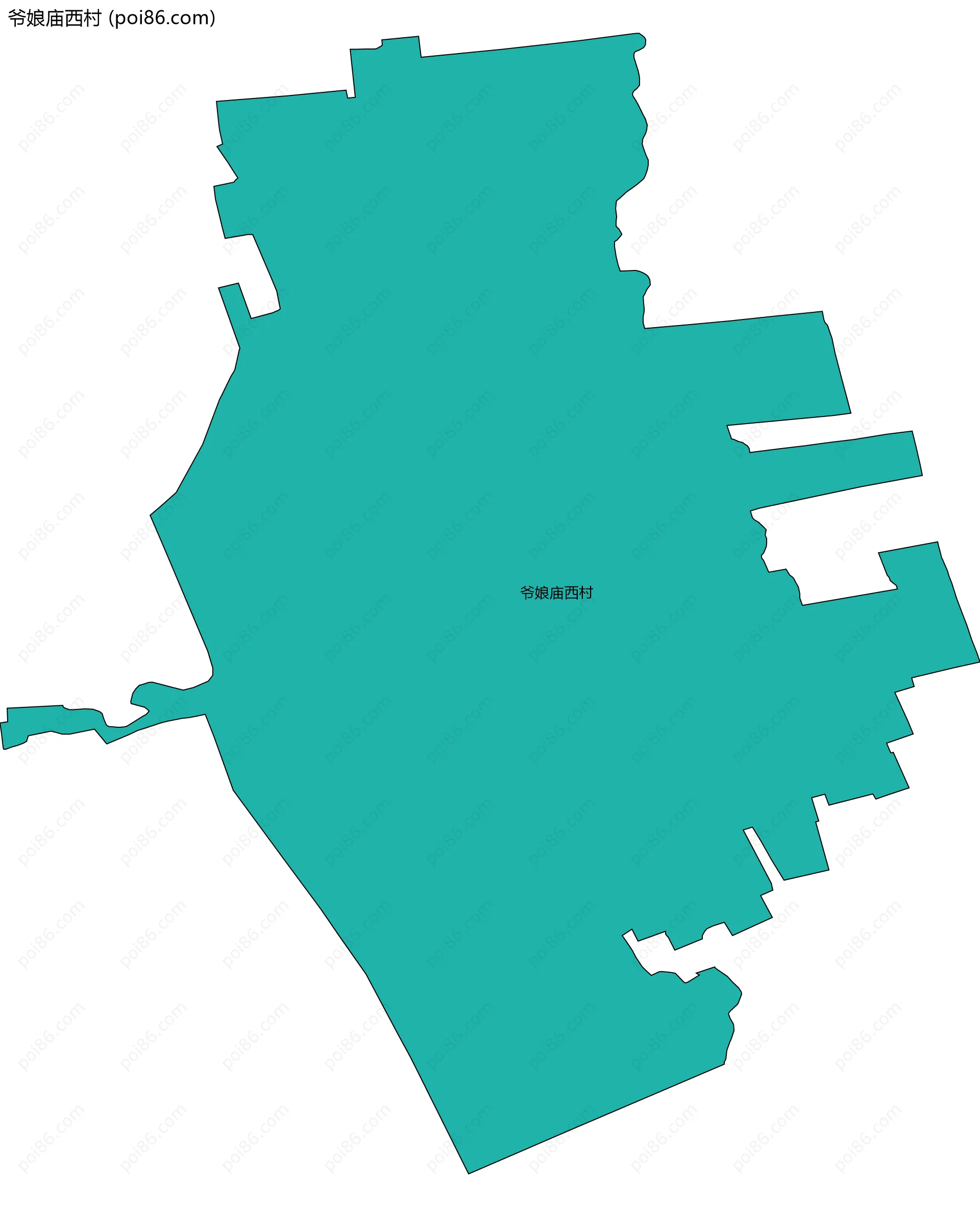 爷娘庙西村边界地图