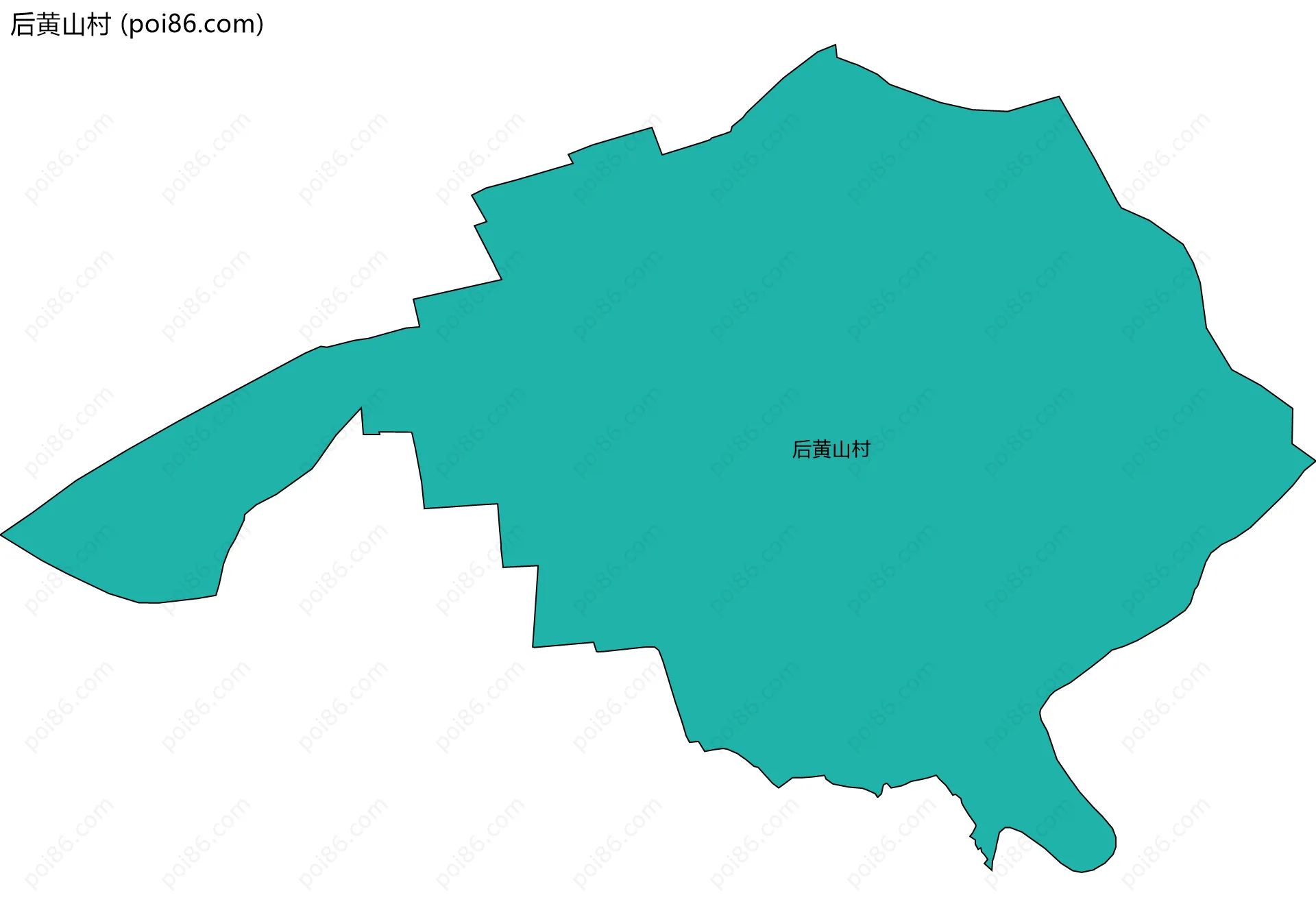 后黄山村边界地图