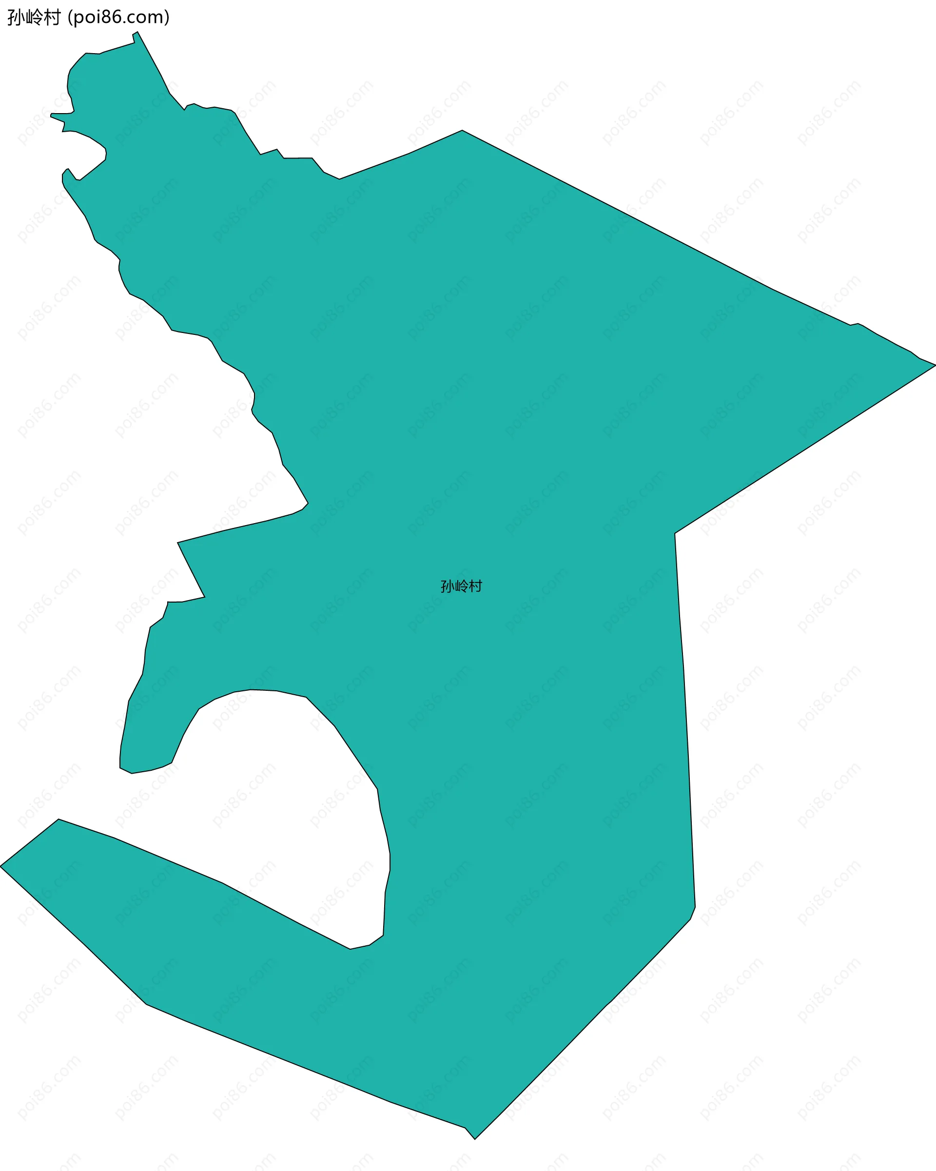 孙岭村边界地图