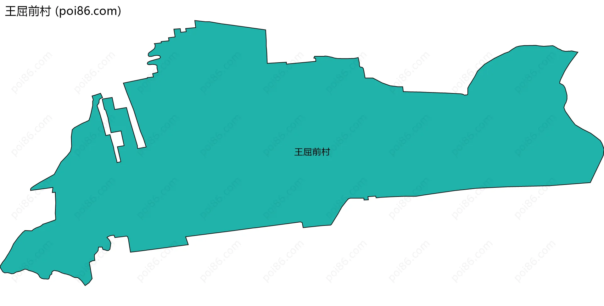 王屈前村边界地图