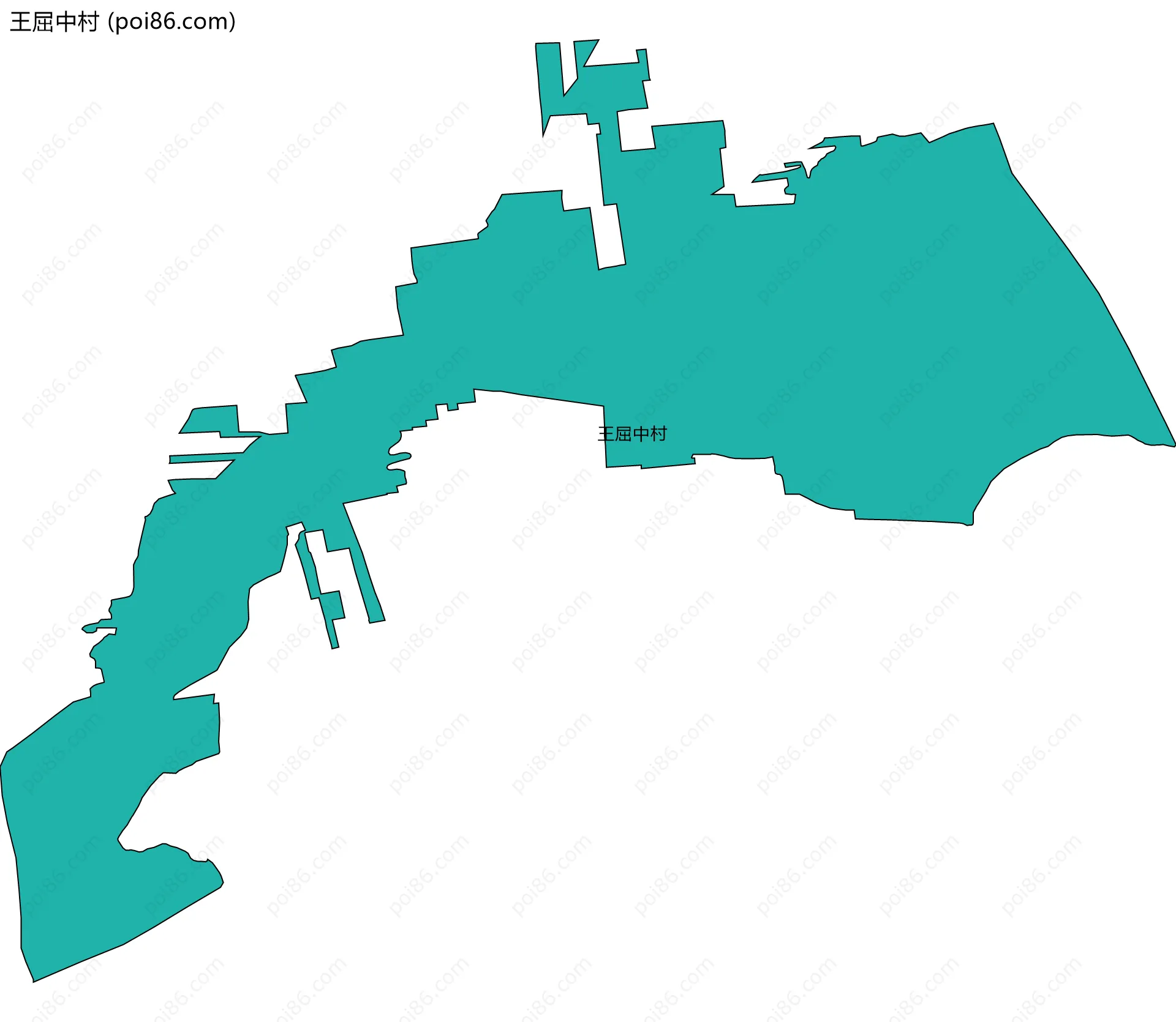 王屈中村边界地图