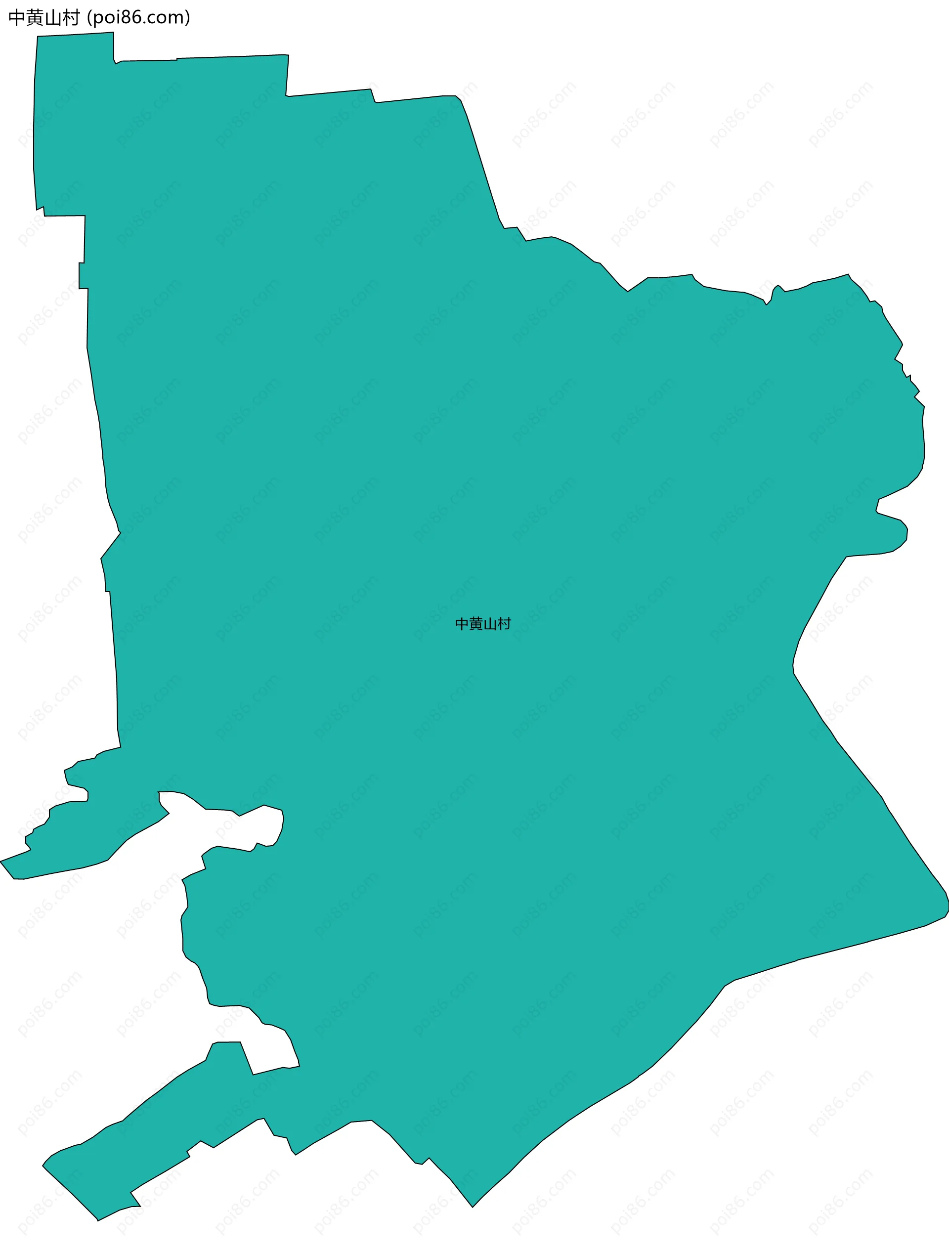 中黄山村边界地图