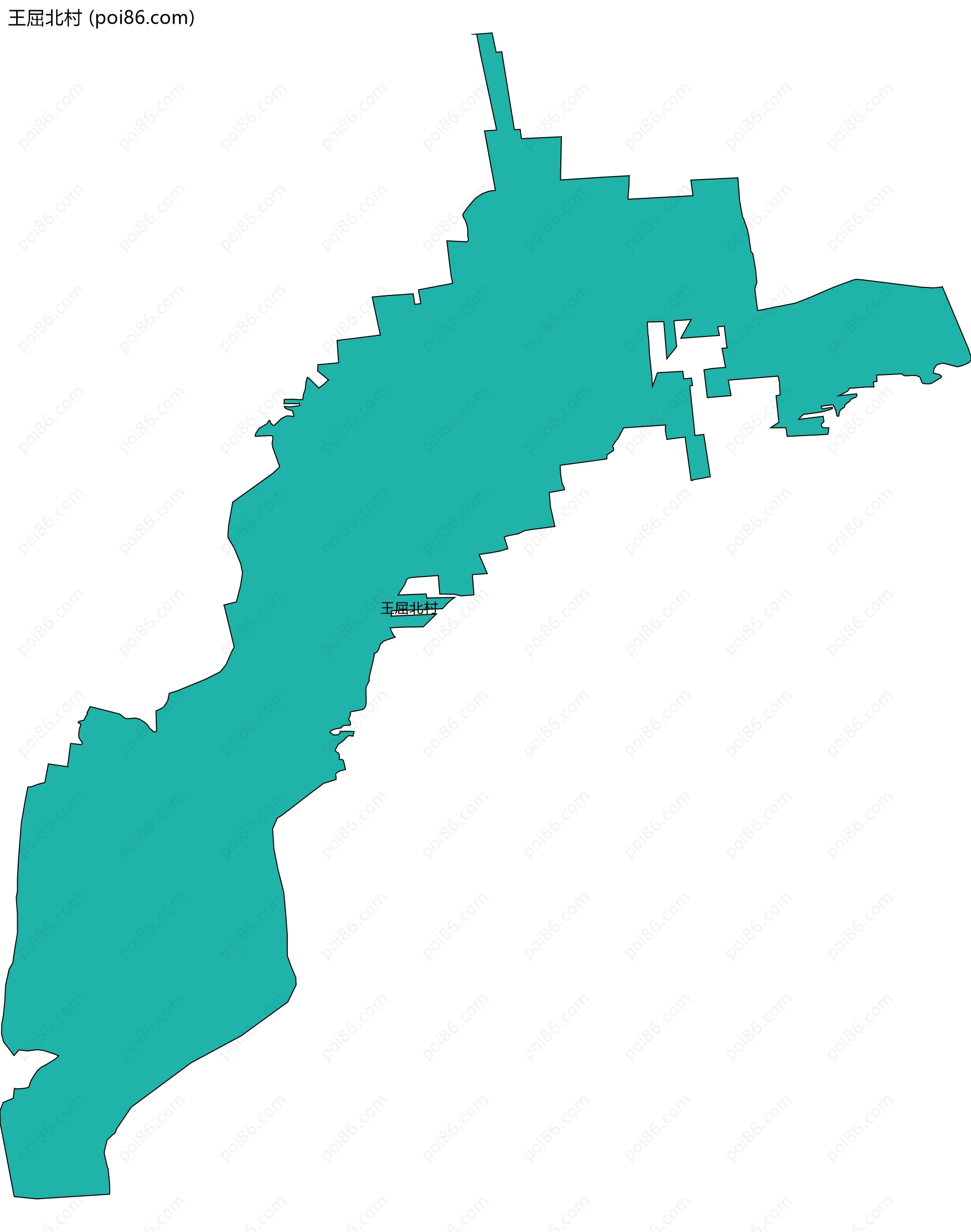 王屈北村边界地图