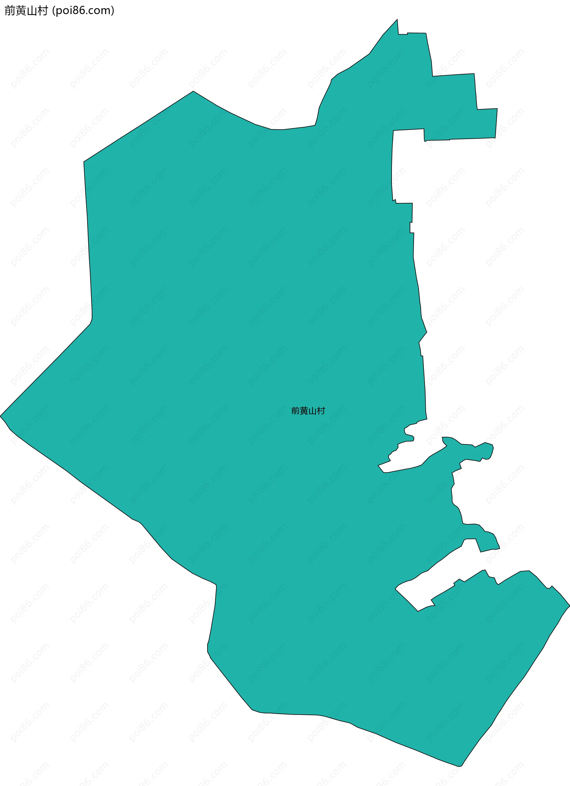 前黄山村边界地图