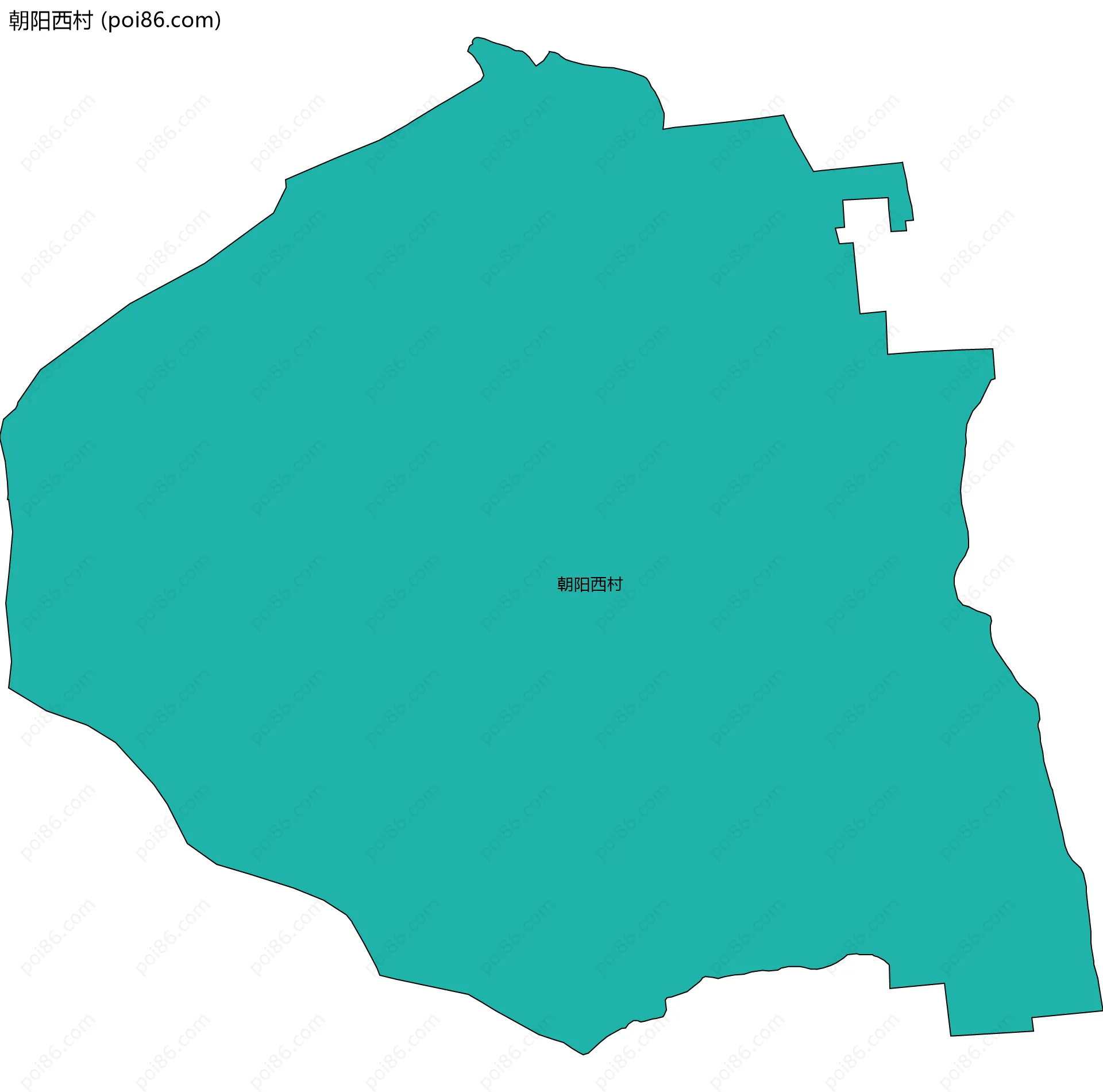 朝阳西村边界地图