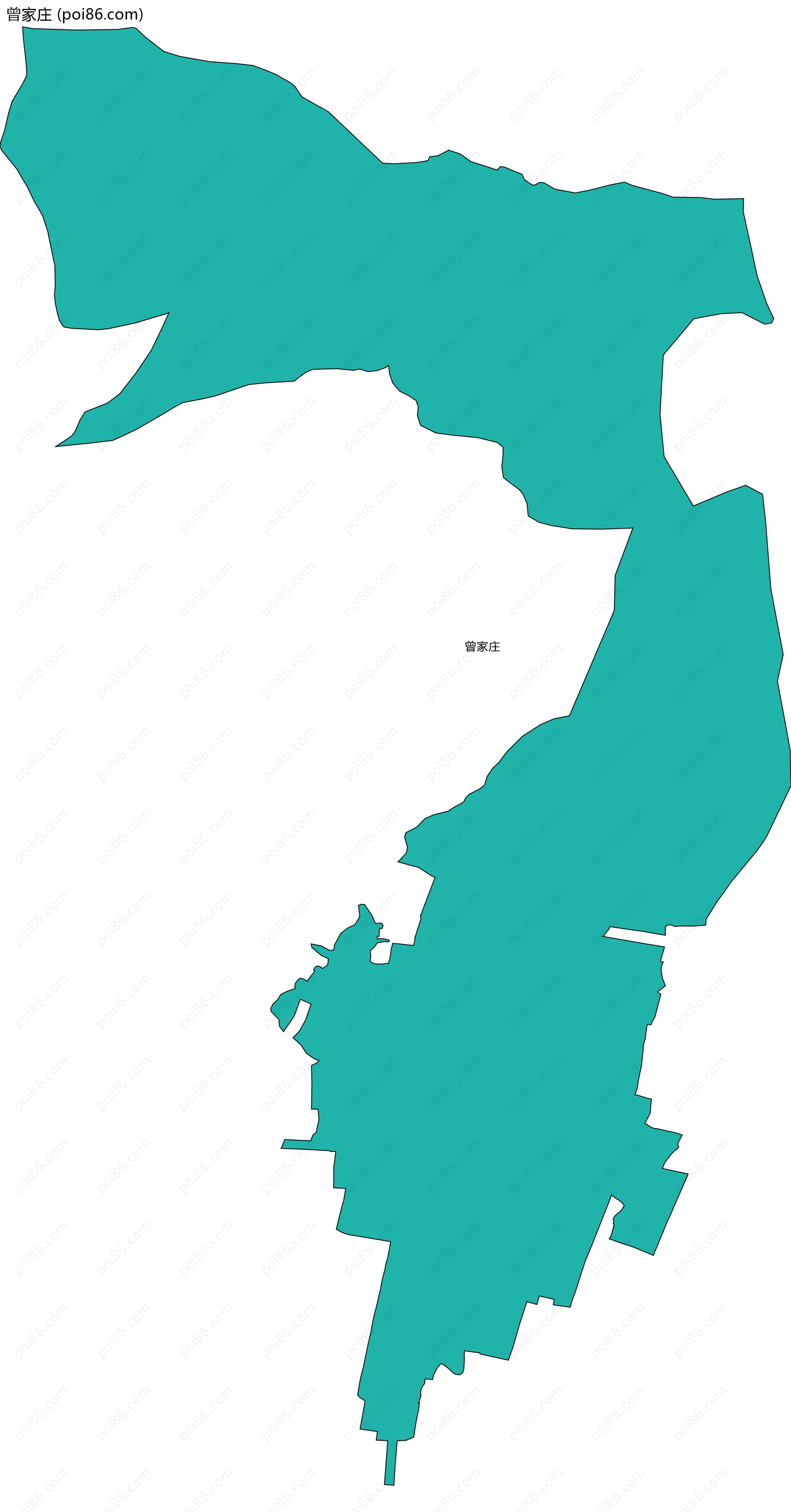 曾家庄边界地图