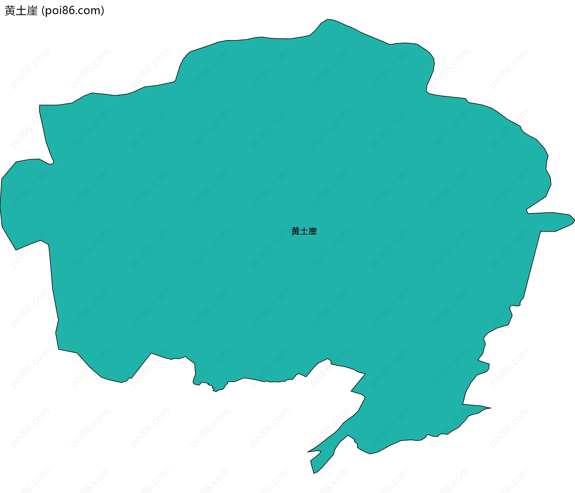 黄土崖边界地图