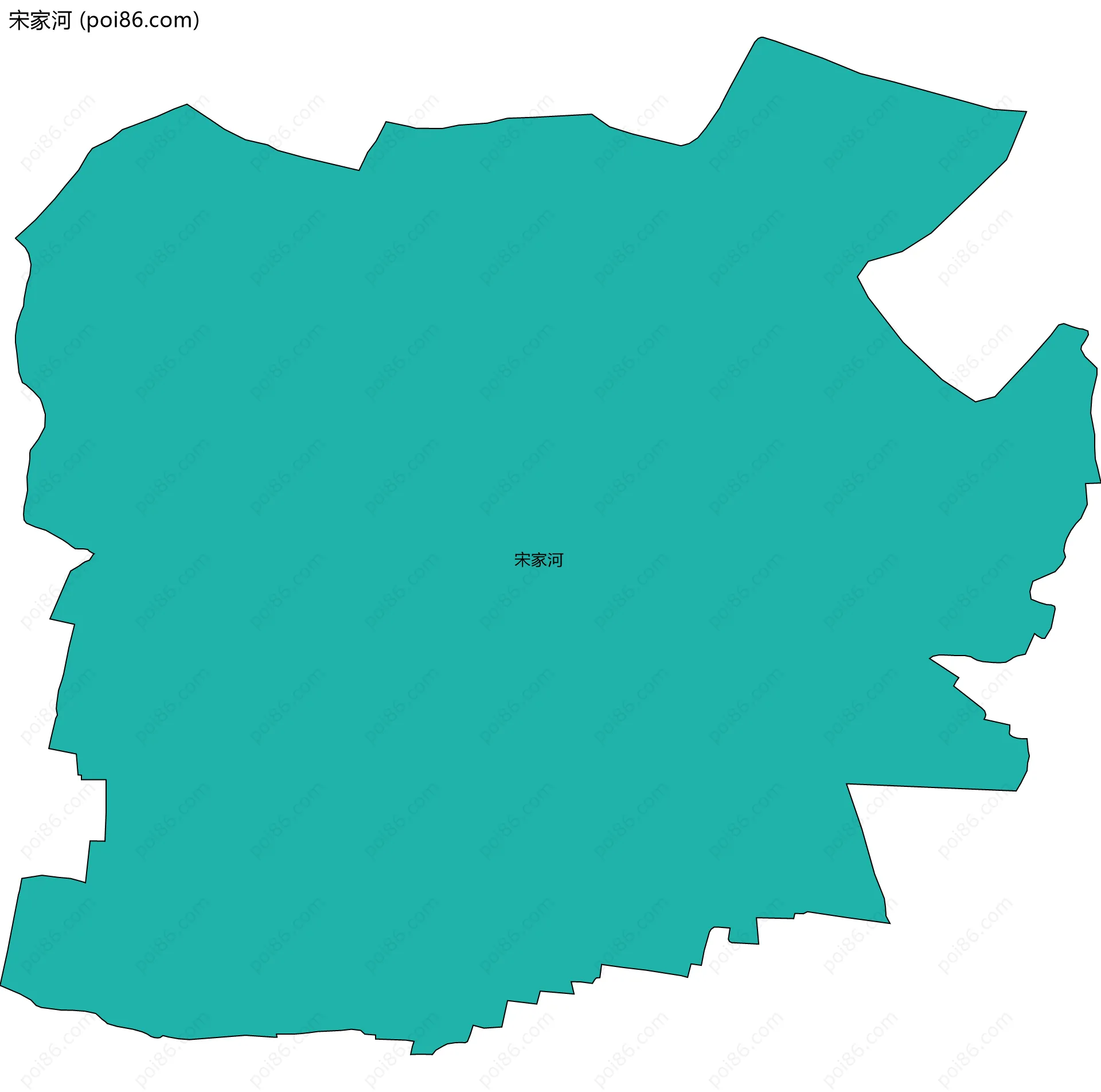 宋家河边界地图