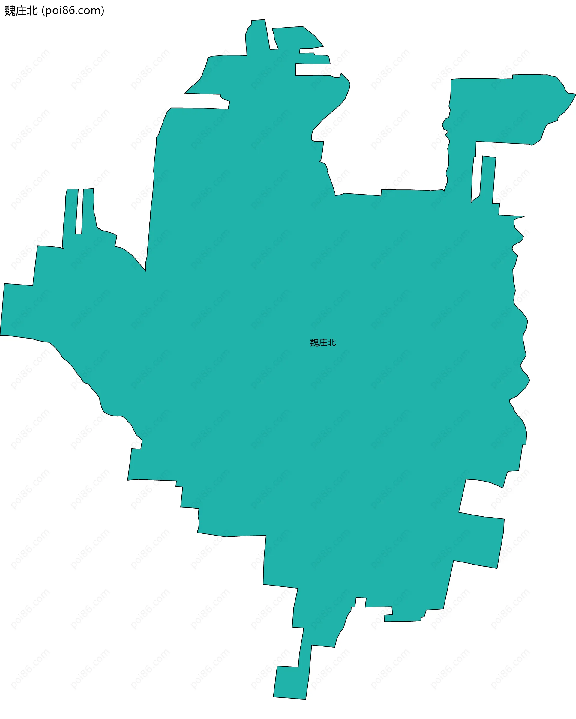 魏庄北边界地图