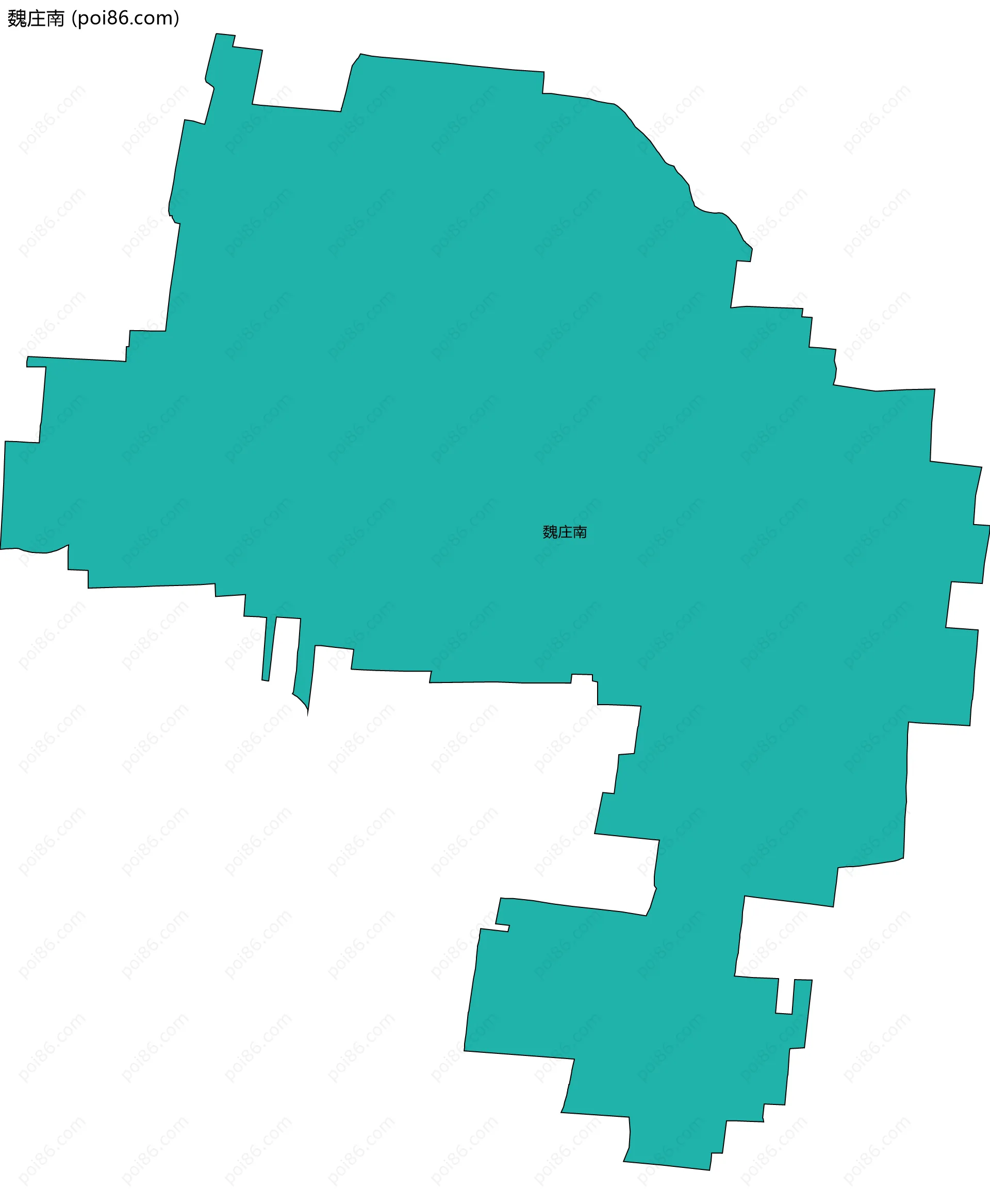 魏庄南边界地图