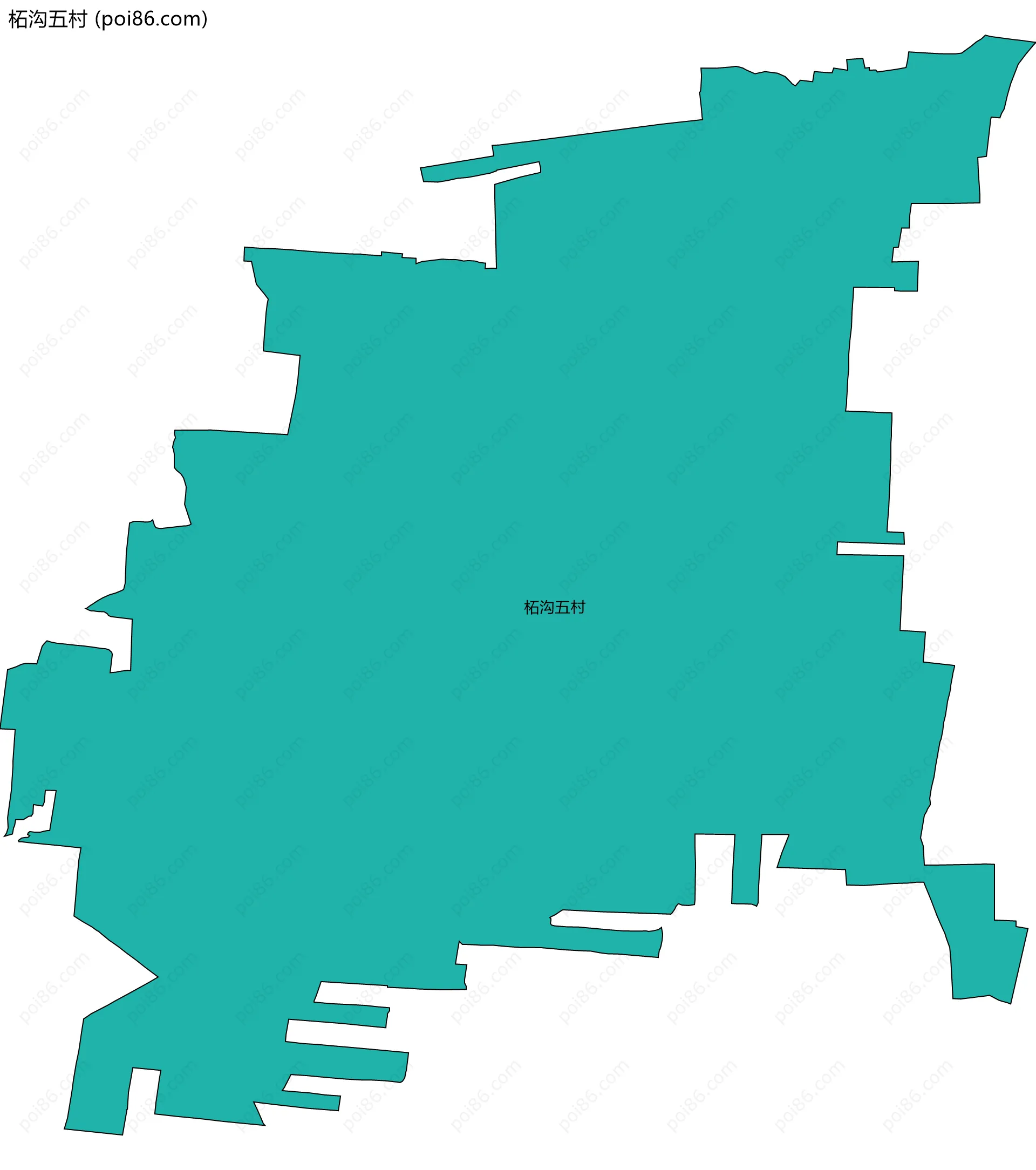 柘沟五村边界地图