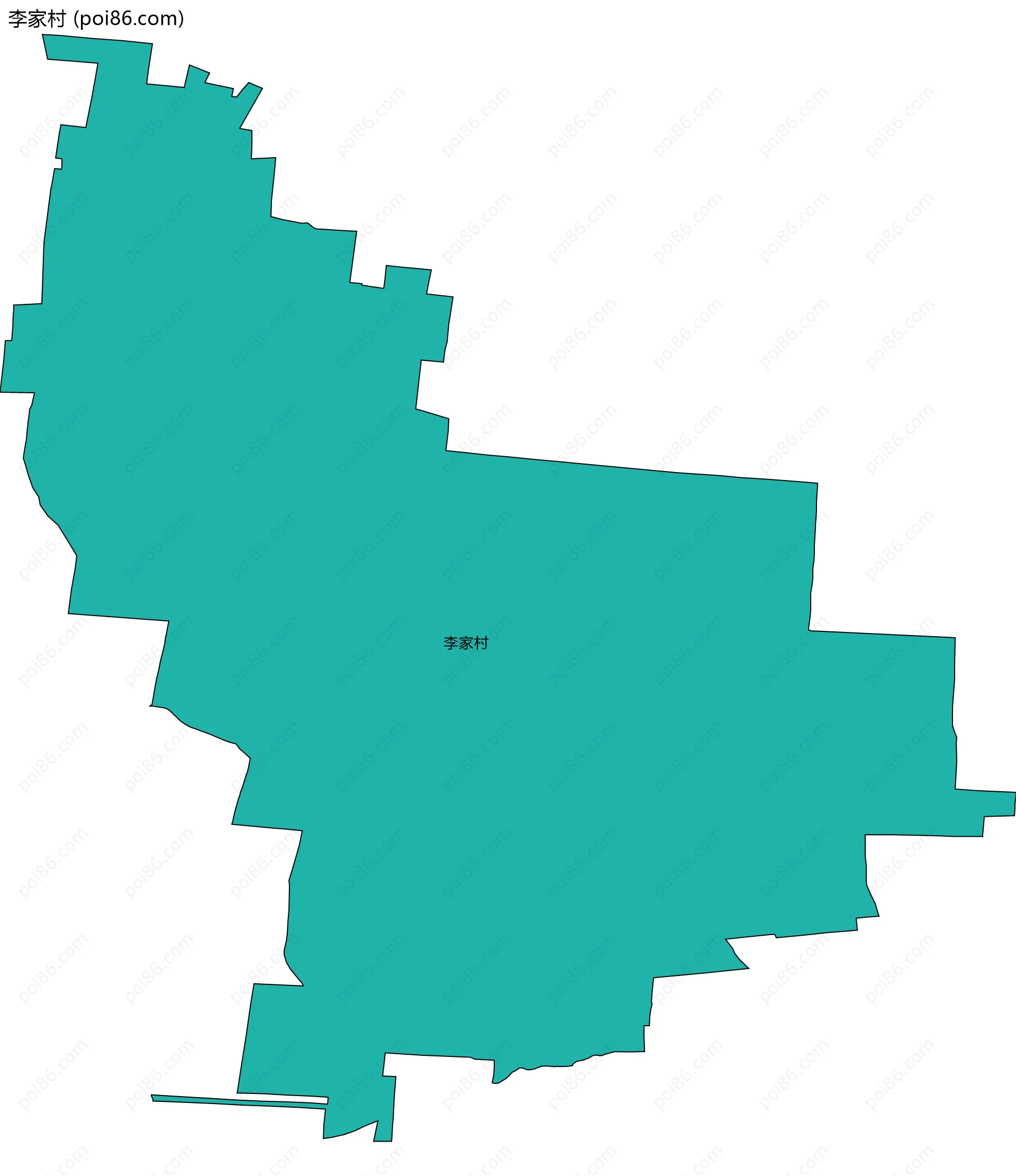 李家村边界地图