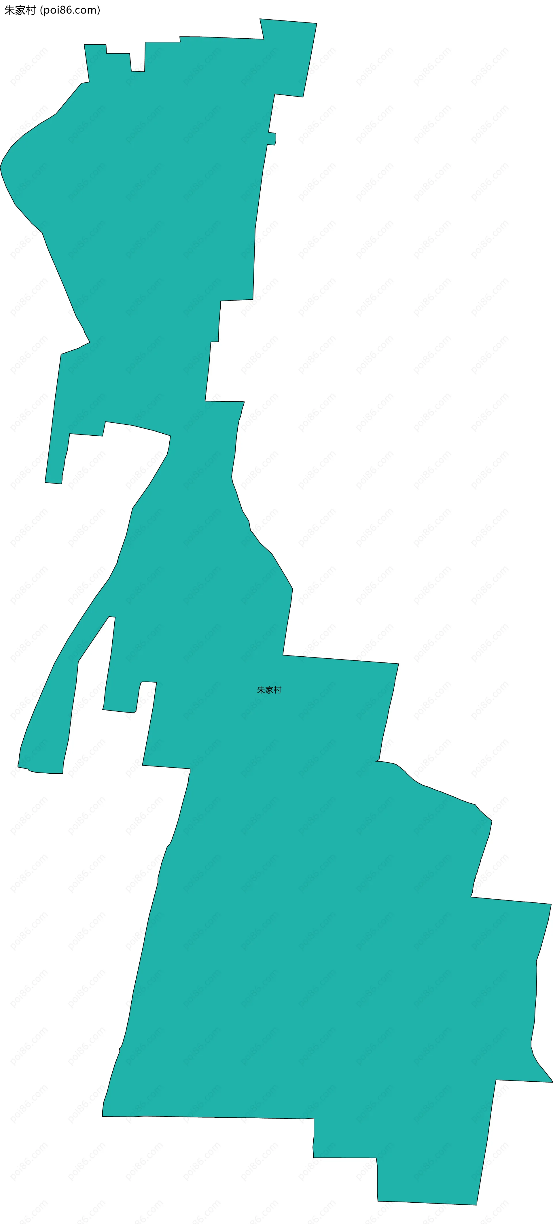 朱家村边界地图