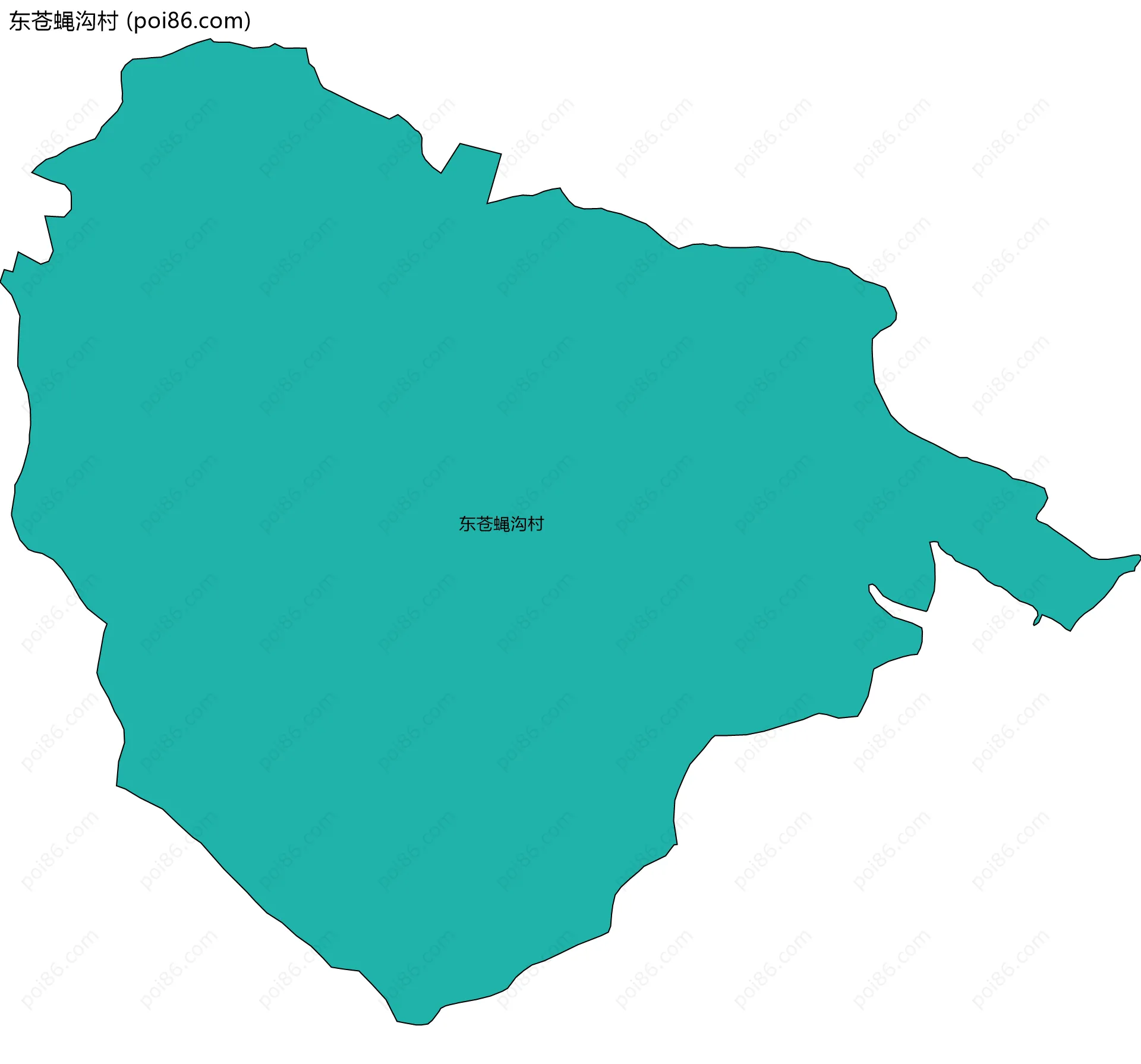 东苍蝇沟村边界地图