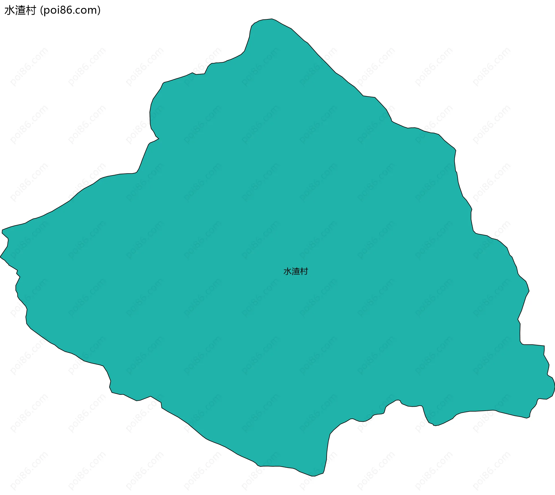 水渣村边界地图