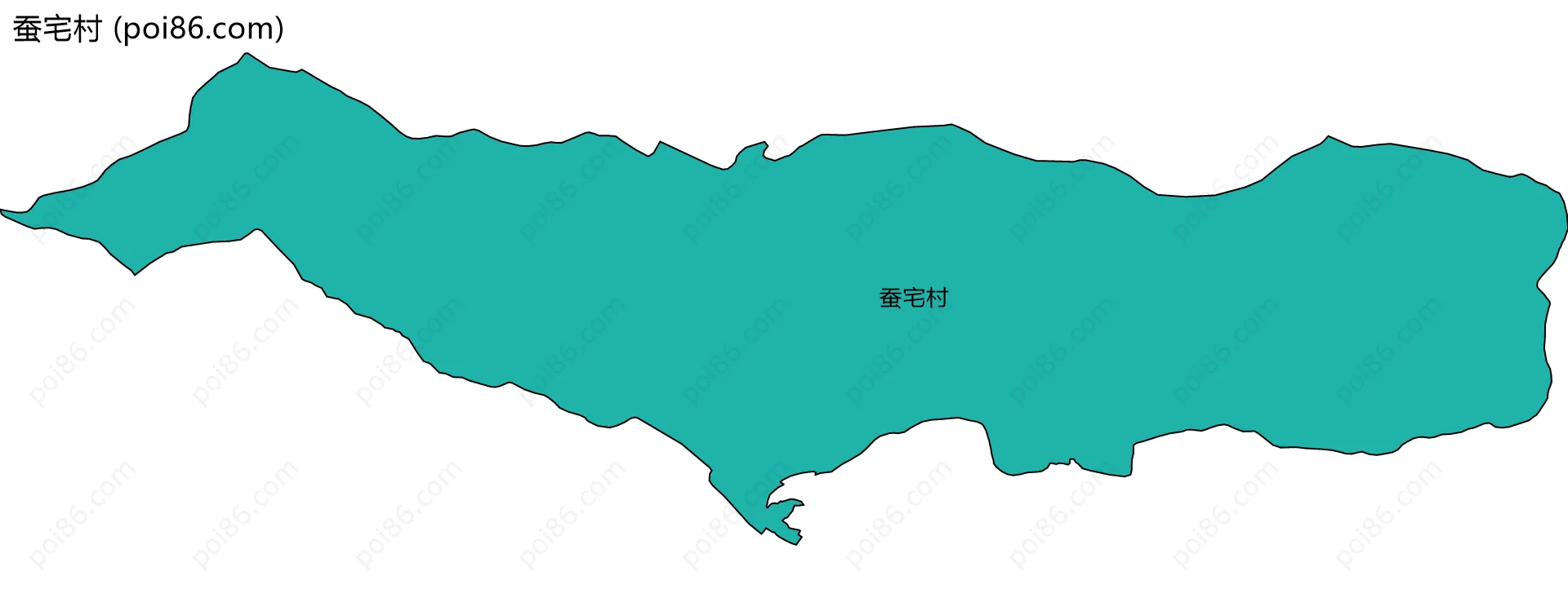 蚕宅村边界地图