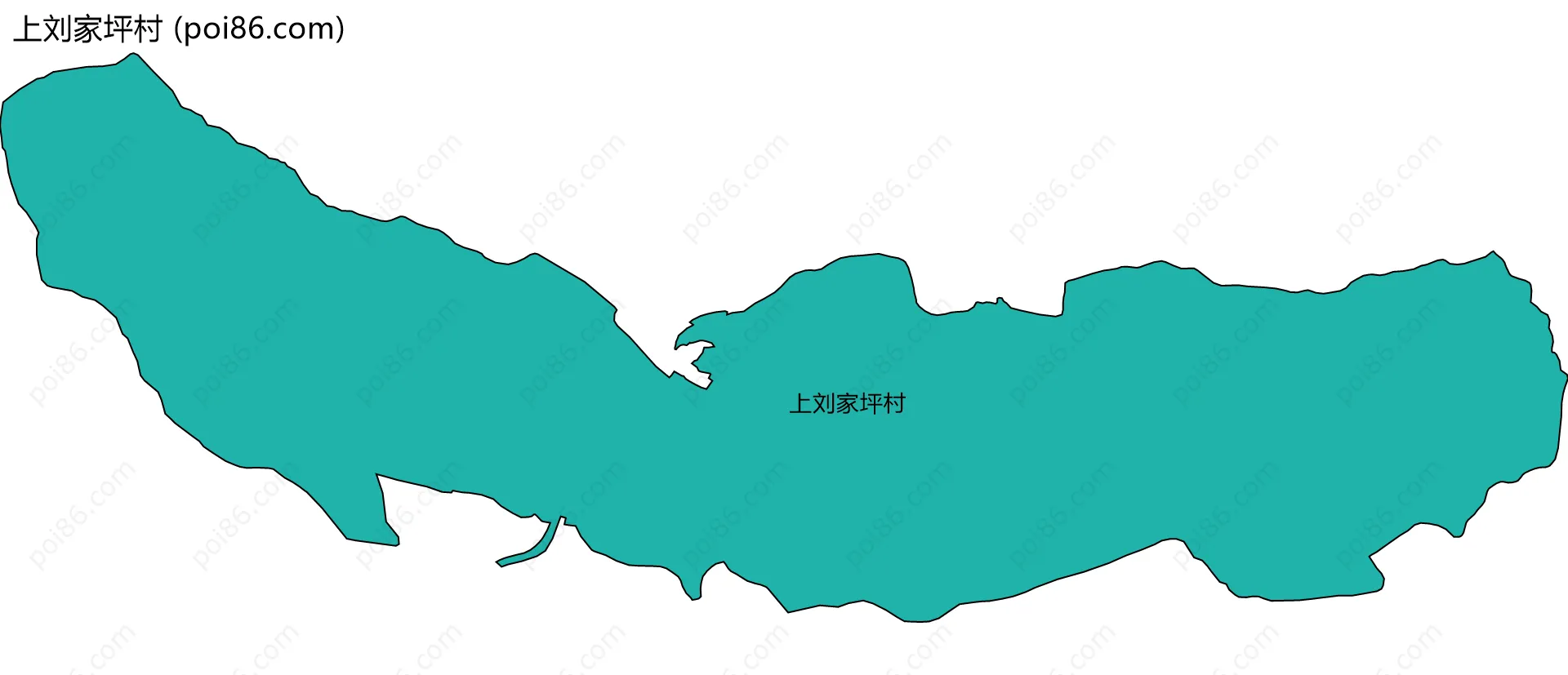 上刘家坪村边界地图