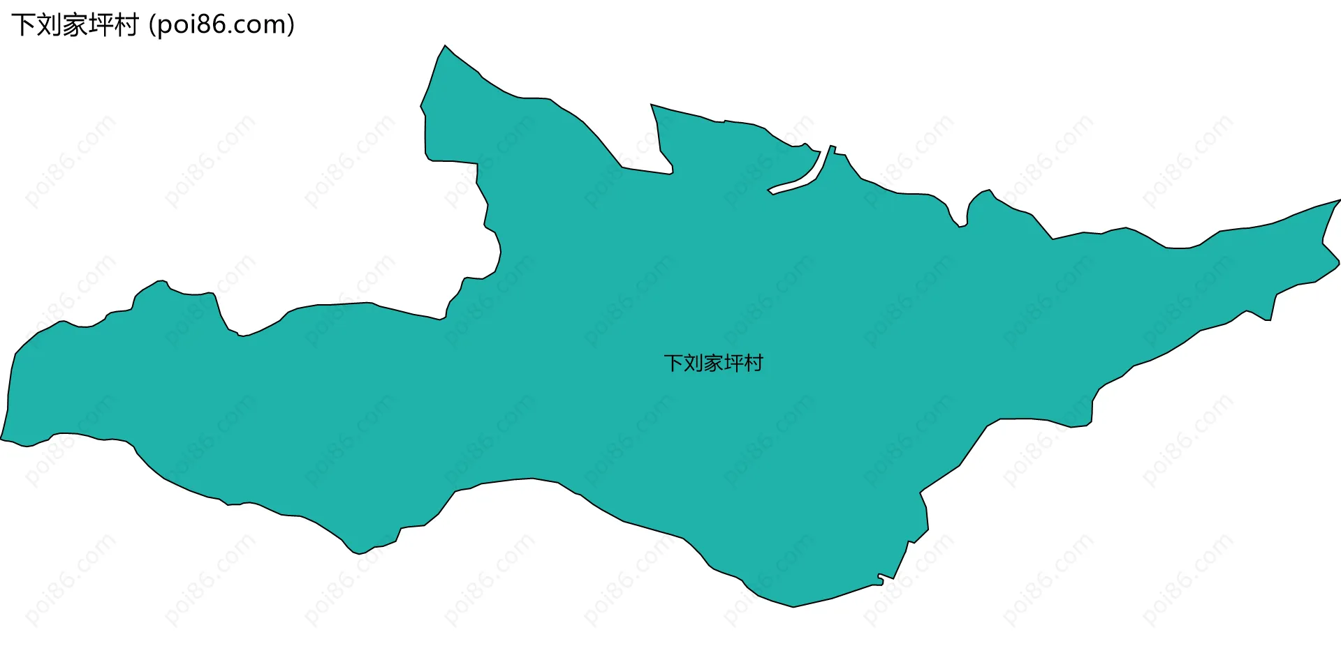 下刘家坪村边界地图