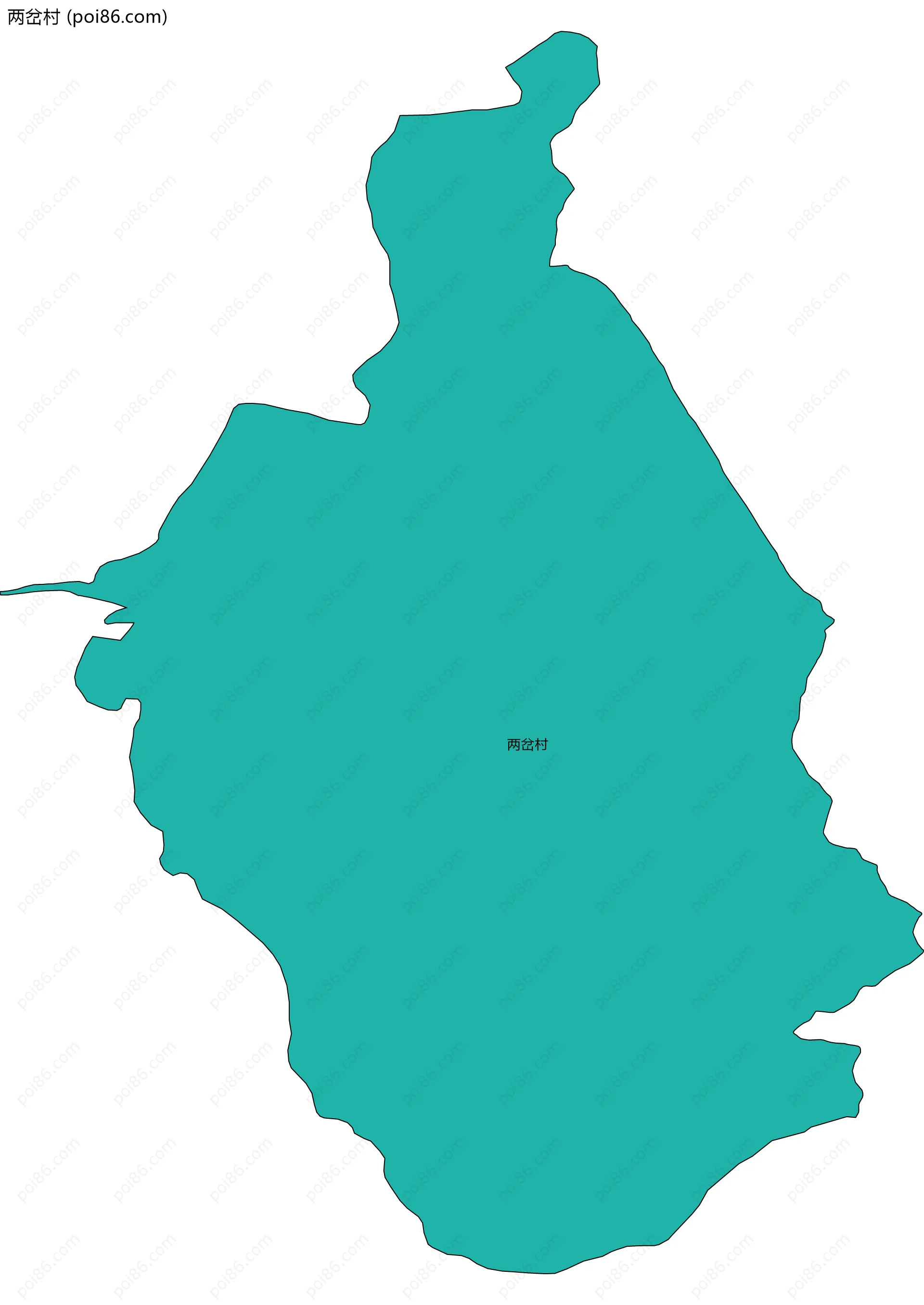 两岔村边界地图