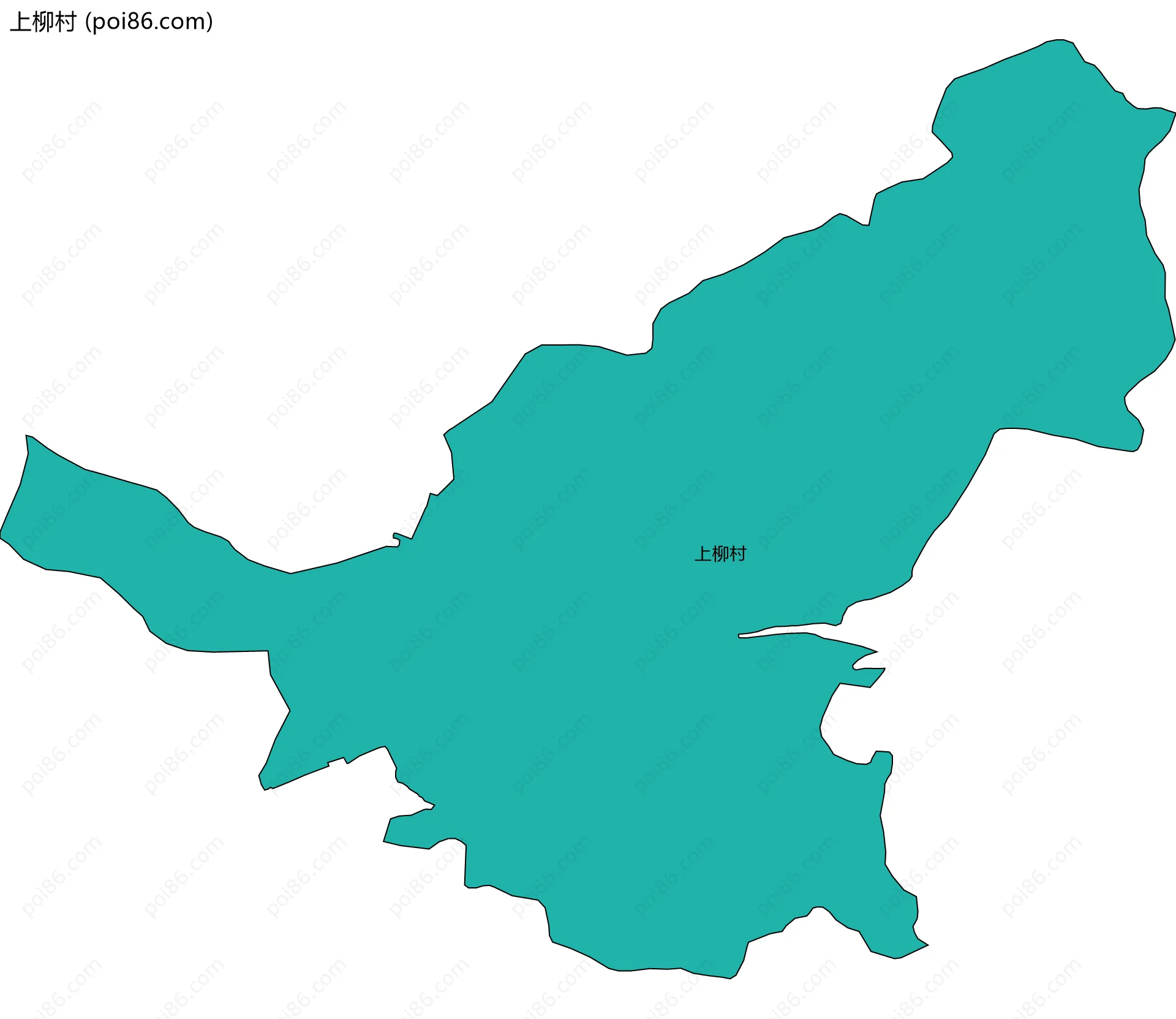 上柳村边界地图