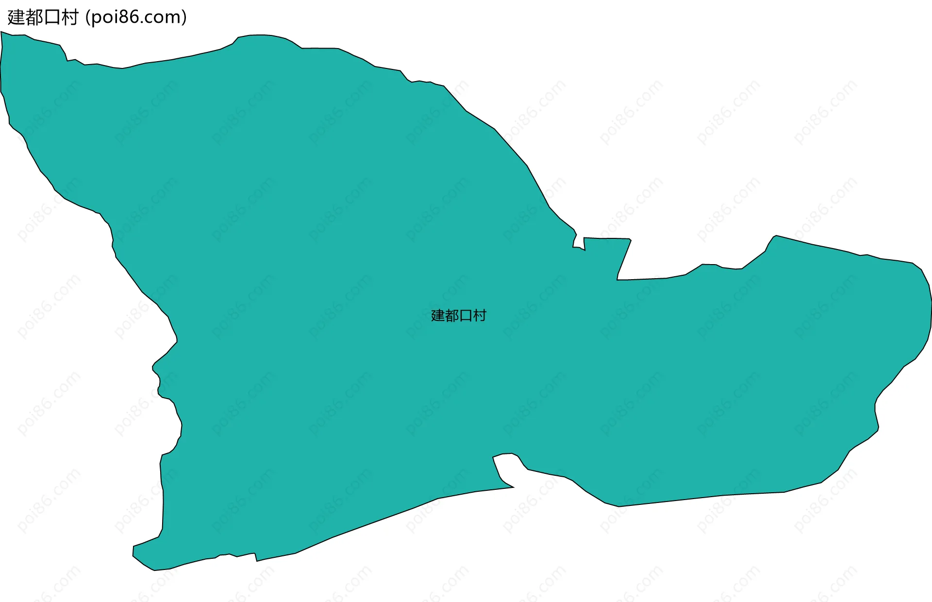 建都口村边界地图