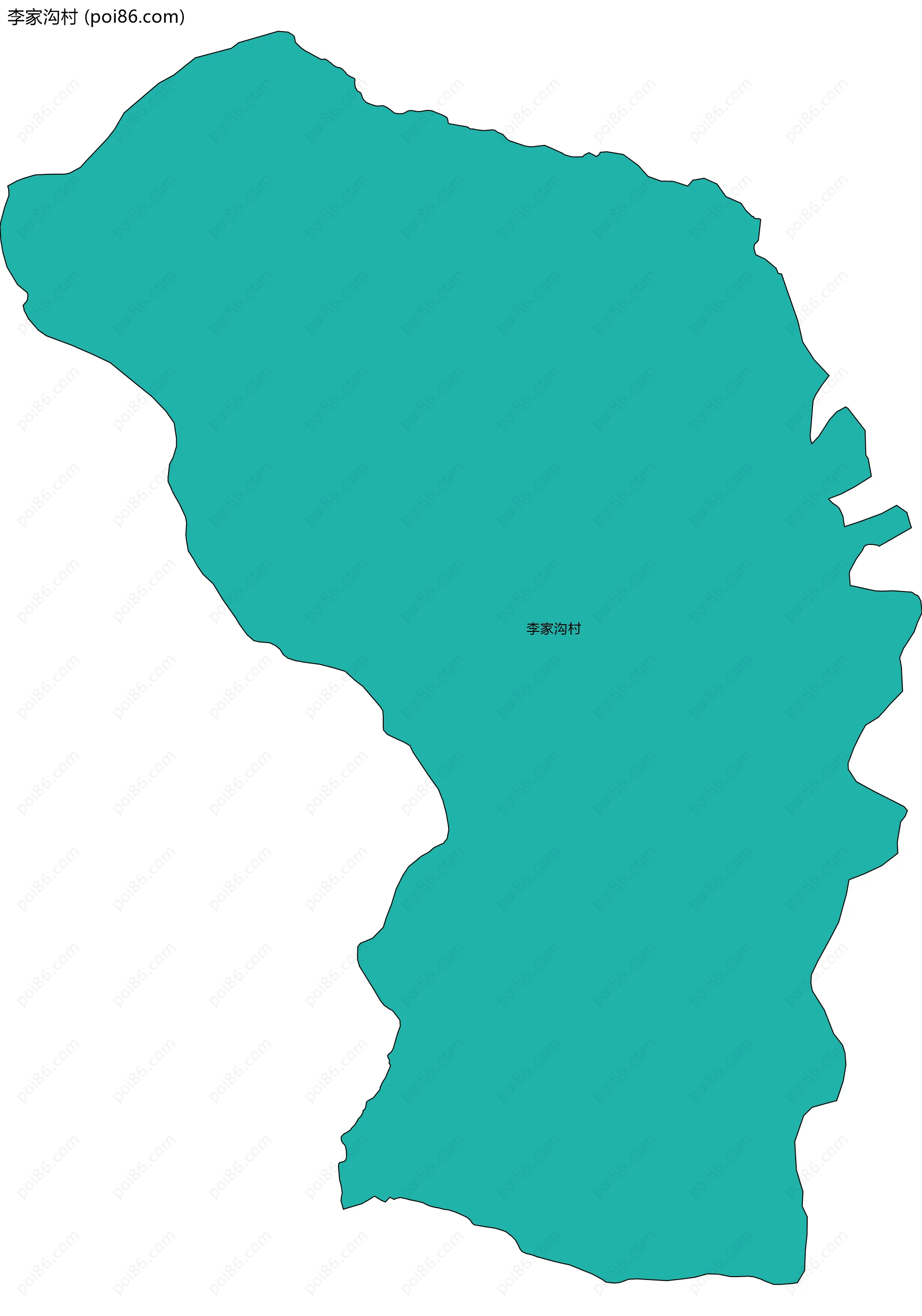 李家沟村边界地图