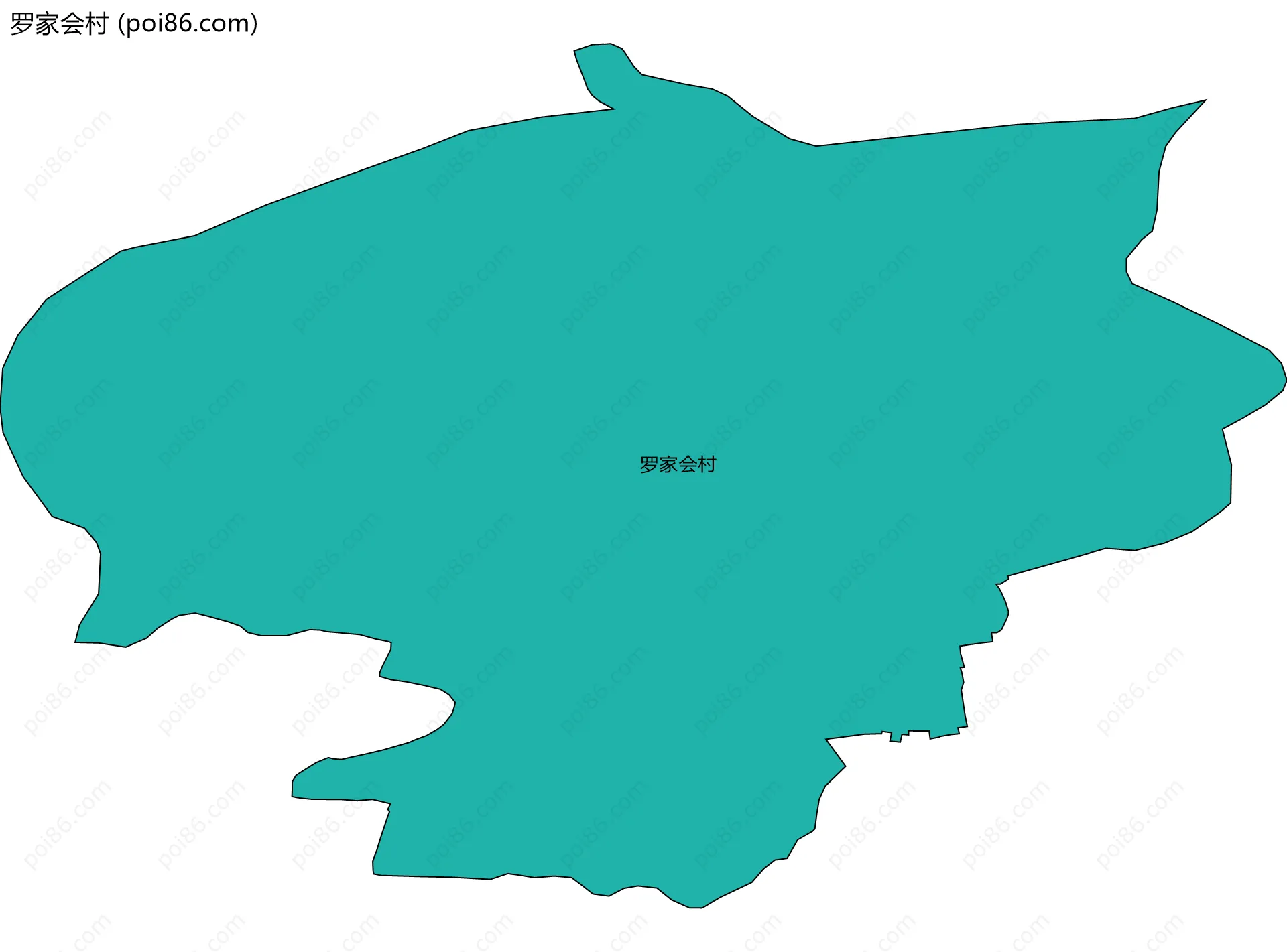 罗家会村边界地图