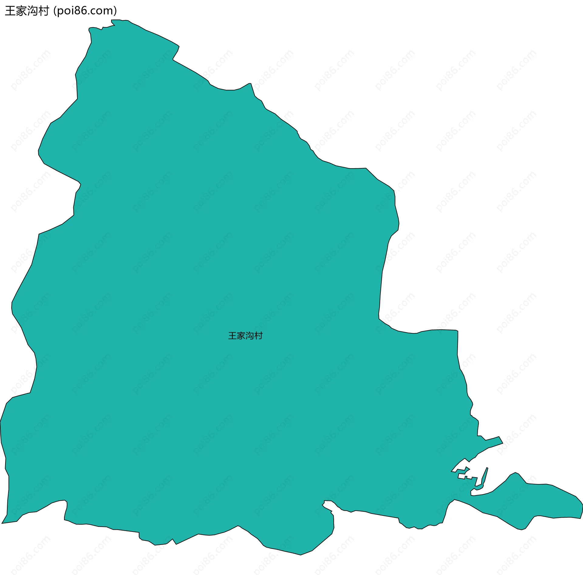 王家沟村边界地图