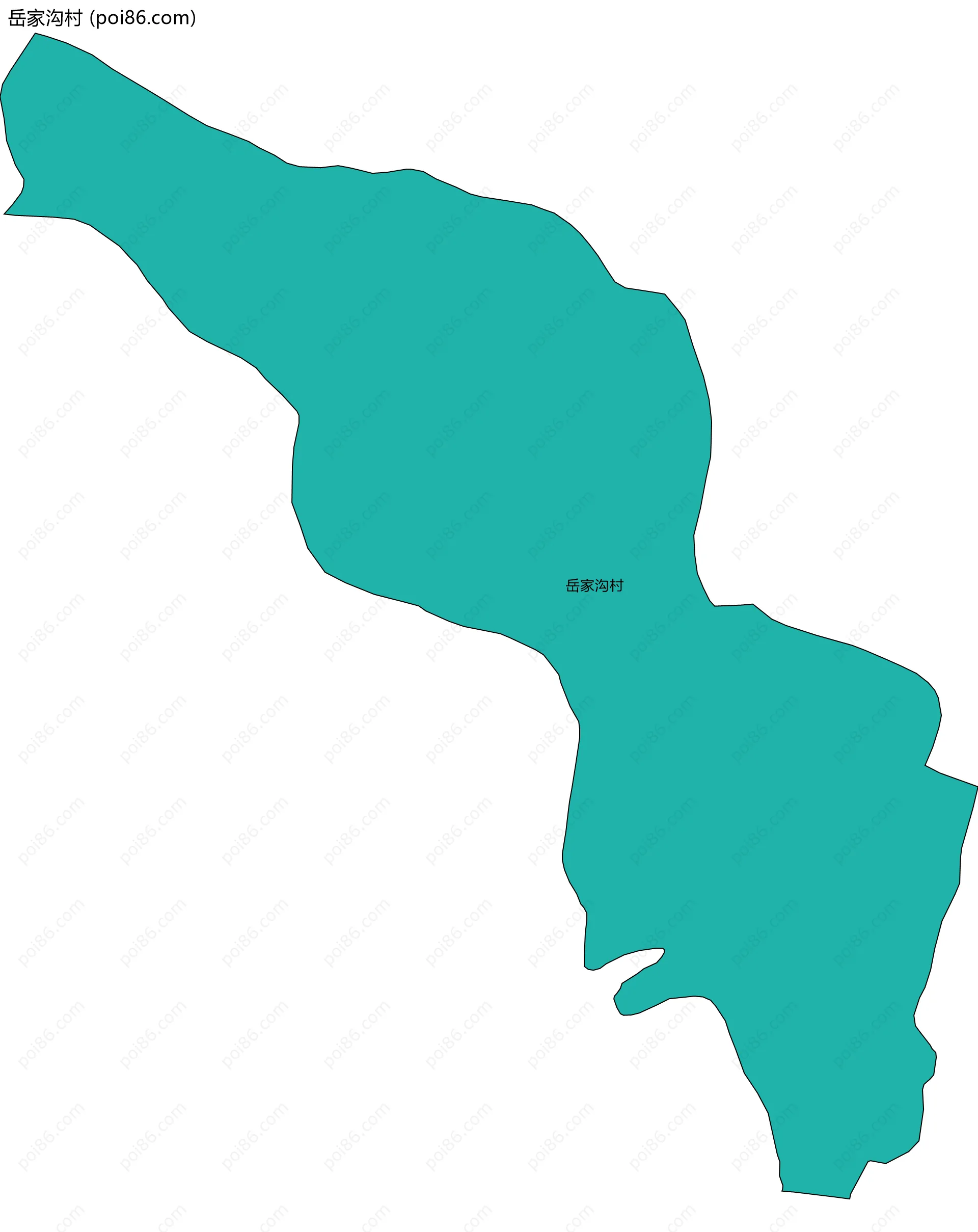 岳家沟村边界地图