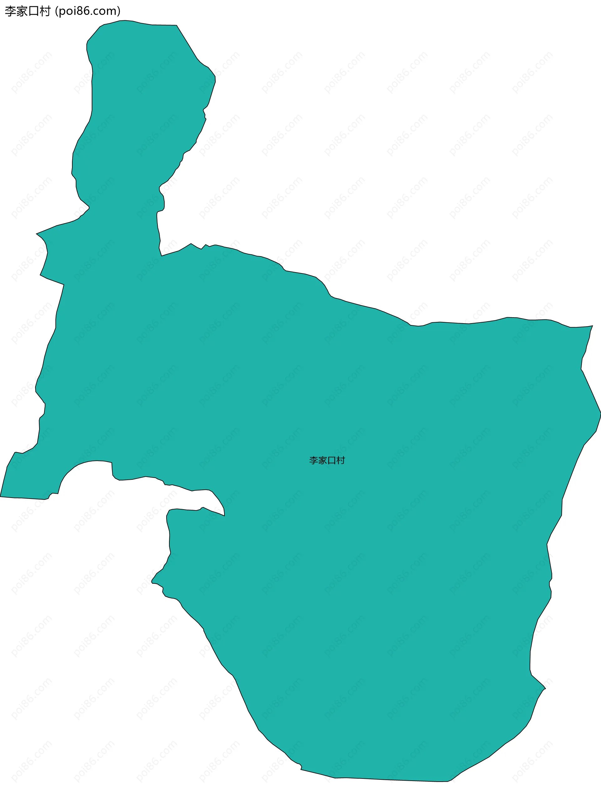 李家口村边界地图