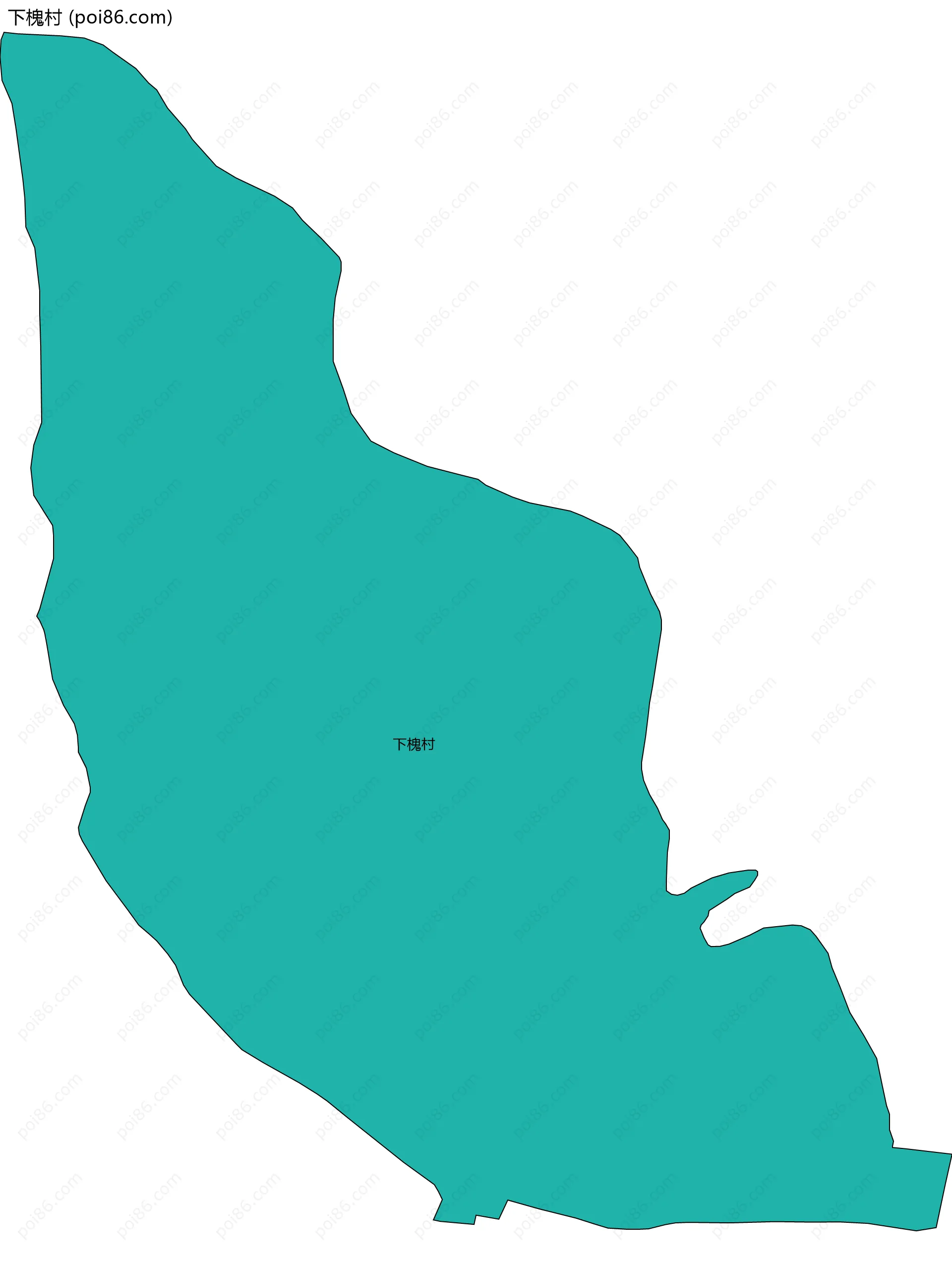 下槐村边界地图