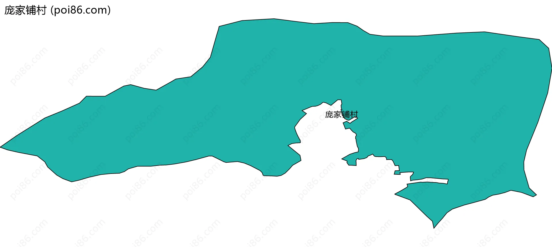 庞家铺村边界地图