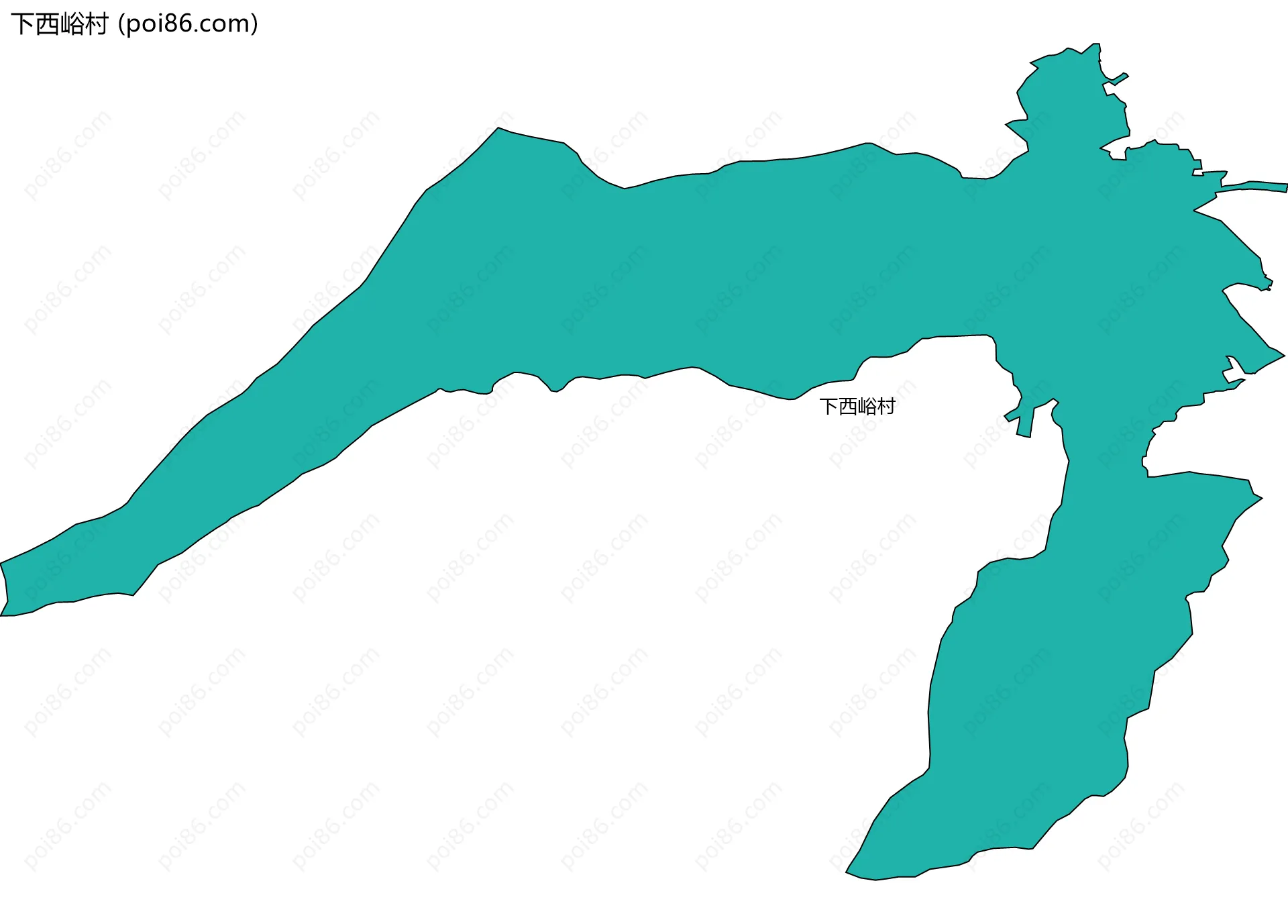 下西峪村边界地图