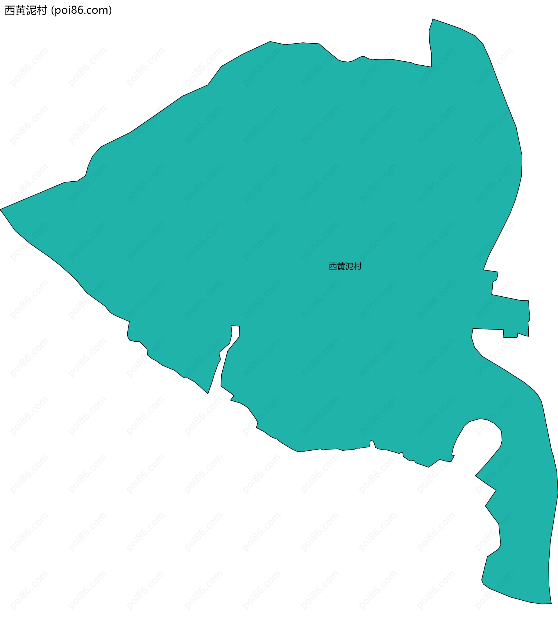 西黄泥村边界地图